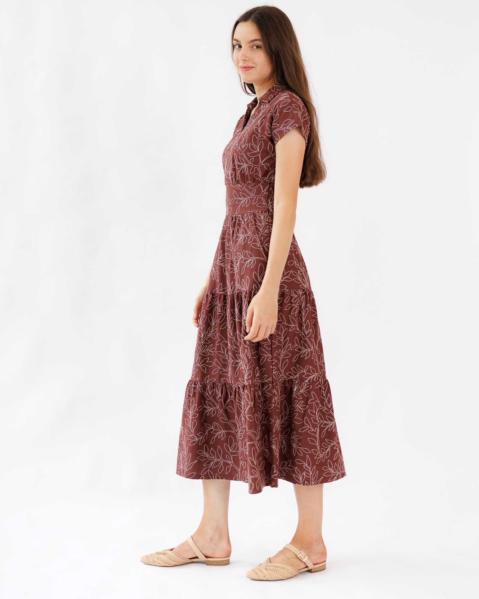 Pretty Polo Dress Collared A Line Midi 100 Cotton Imported
