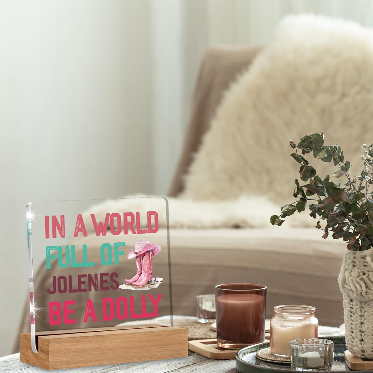 Acotar Gifts for Women Men, Inspirational Gifts for Book Lovers, Bookworms, Nerds, Readers, Book Merch Gift, Only You Can Decide What Breaks You Acrylic Plaque Desk Signs Decor 4 × 4 Inches
