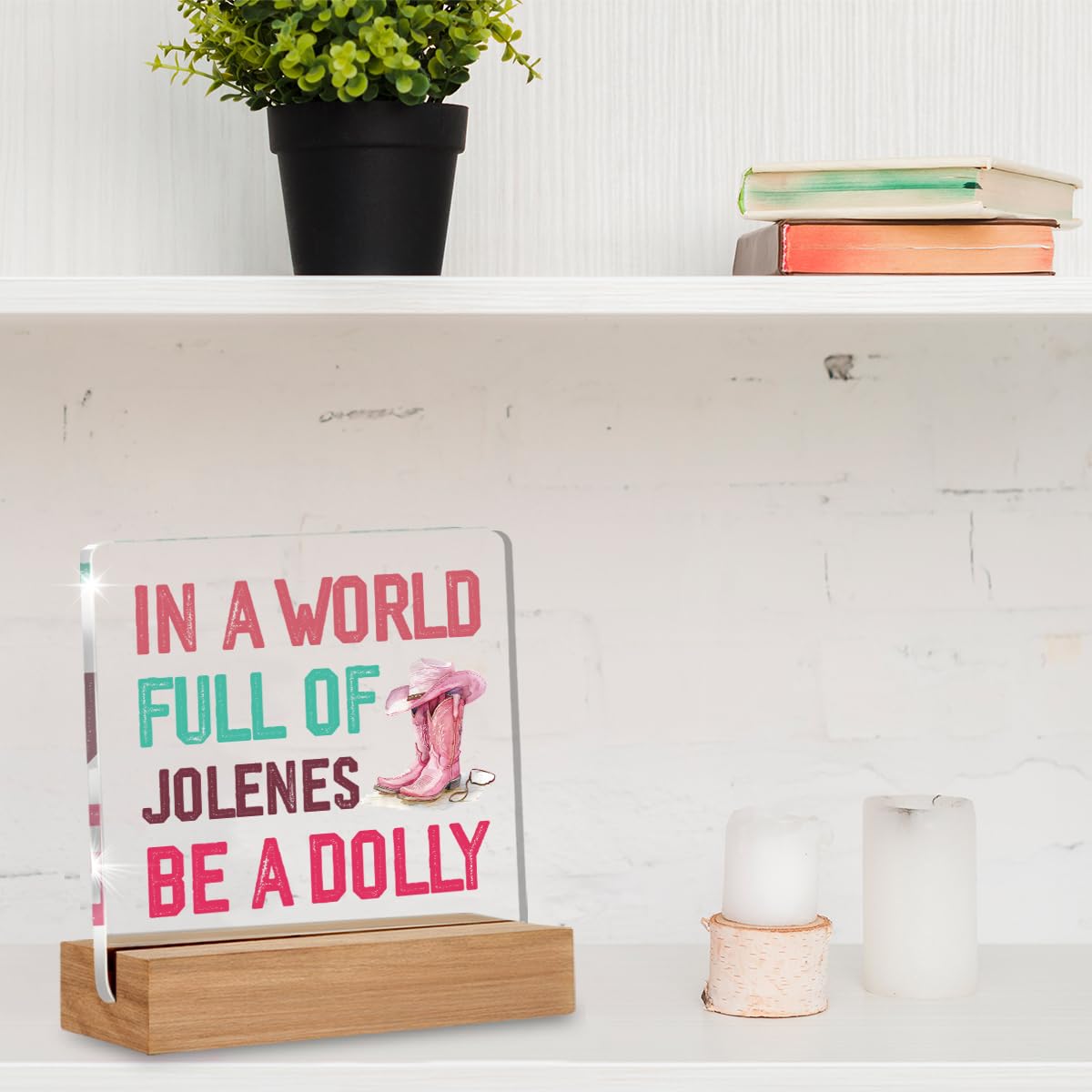 Acotar Gifts for Women Men, Inspirational Gifts for Book Lovers, Bookworms, Nerds, Readers, Book Merch Gift, Only You Can Decide What Breaks You Acrylic Plaque Desk Signs Decor 4 × 4 Inches