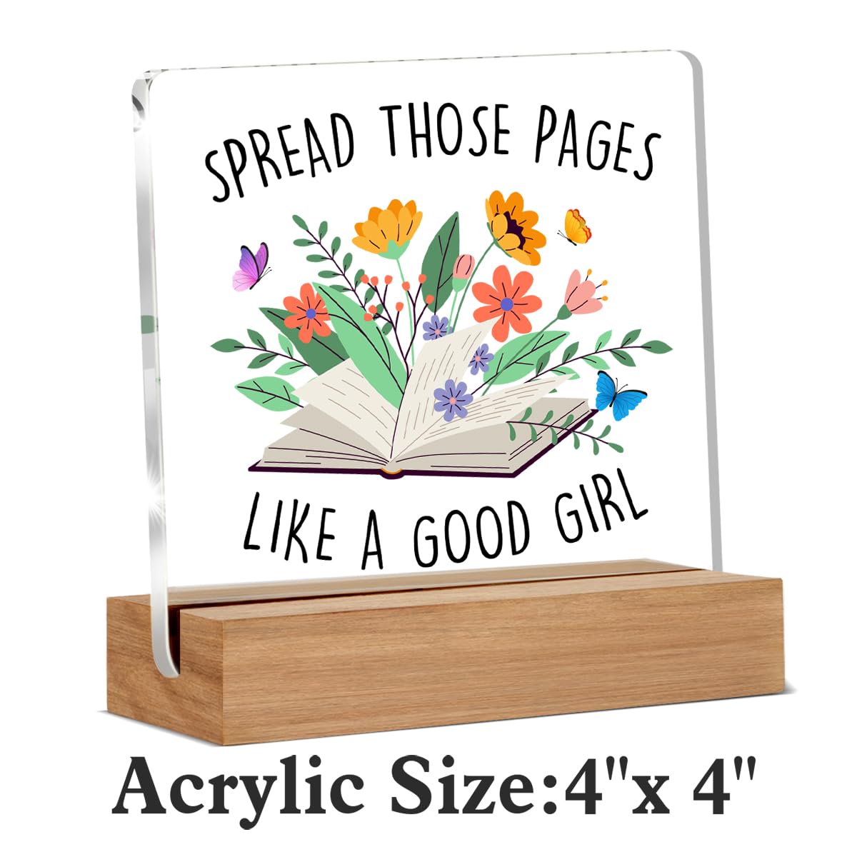 Acotar Gifts for Women Men, Inspirational Gifts for Book Lovers, Bookworms, Nerds, Readers, Book Merch Gift, Only You Can Decide What Breaks You Acrylic Plaque Desk Signs Decor 4 × 4 Inches