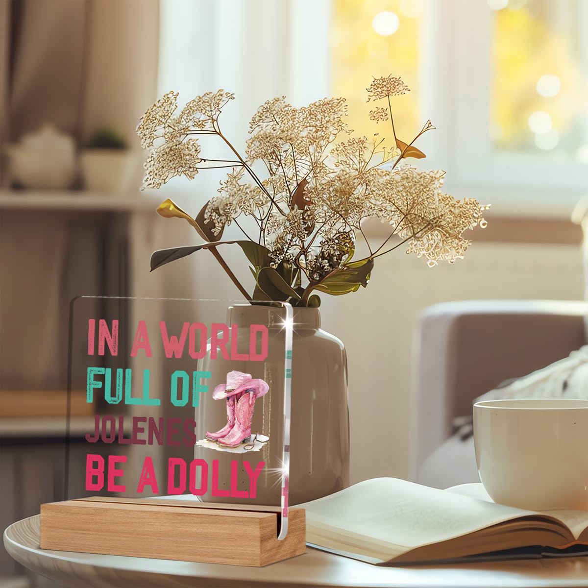 Acotar Gifts for Women Men, Inspirational Gifts for Book Lovers, Bookworms, Nerds, Readers, Book Merch Gift, Only You Can Decide What Breaks You Acrylic Plaque Desk Signs Decor 4 × 4 Inches