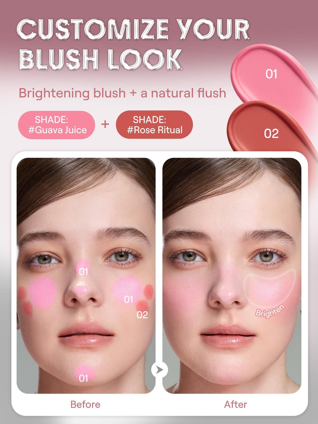 SHEGLAM Buttery Bliss Blush Stick Cream Milk Makeup Blush-Hush Hush