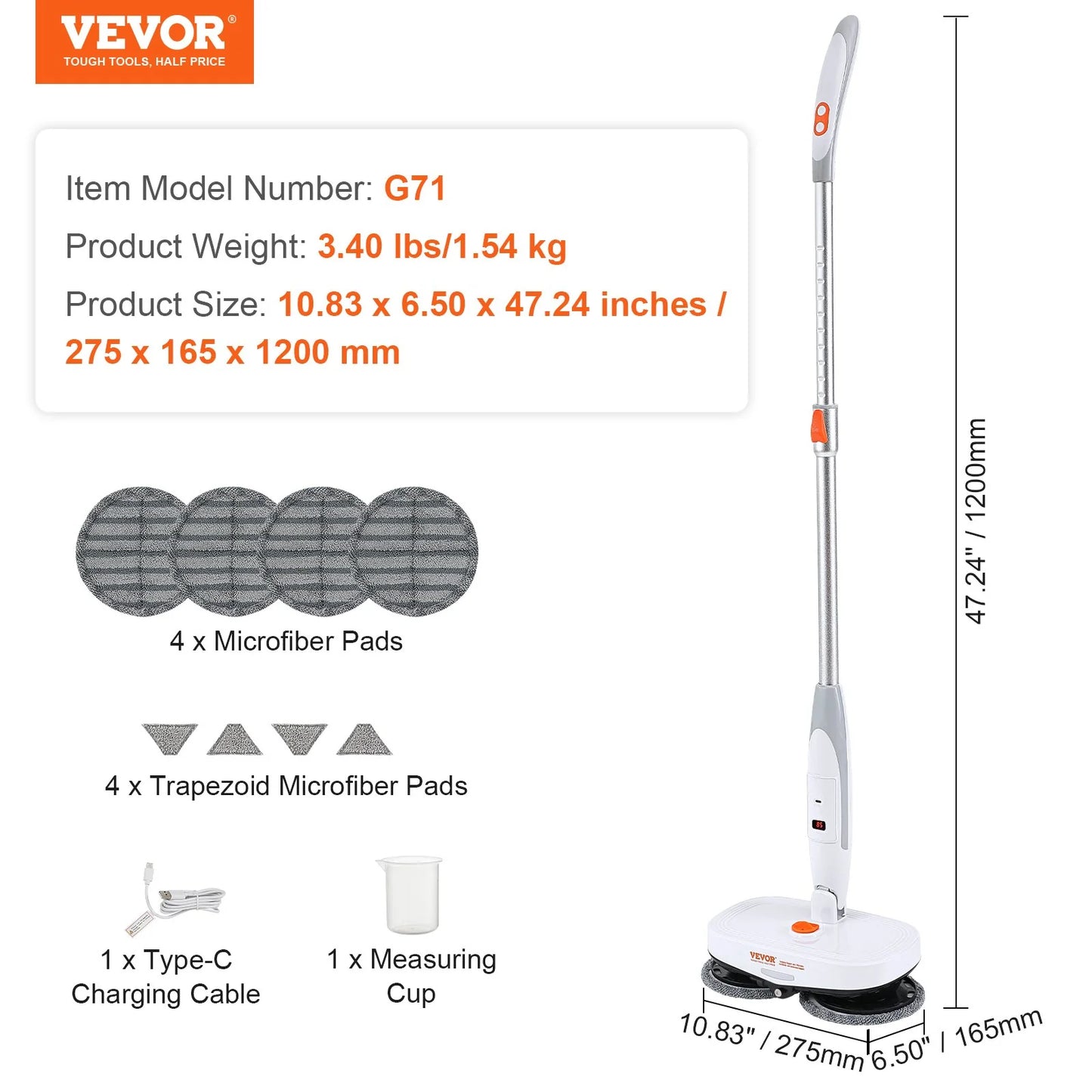 Say goodbye to dirt and hello to shine! β¨ Check out the VEVOR Cordless Electric Mop - your new cleaning superhero! πͺπ§Ό With a powerful battery for 40 mins of cleaning, LED headlight, and dual mop heads, it's perfect for hardwood and tile floors! π π Plus, it comes with 8 microfiber pads for that extra sparkle! #CleaningMadeEasy #HomeEssentials