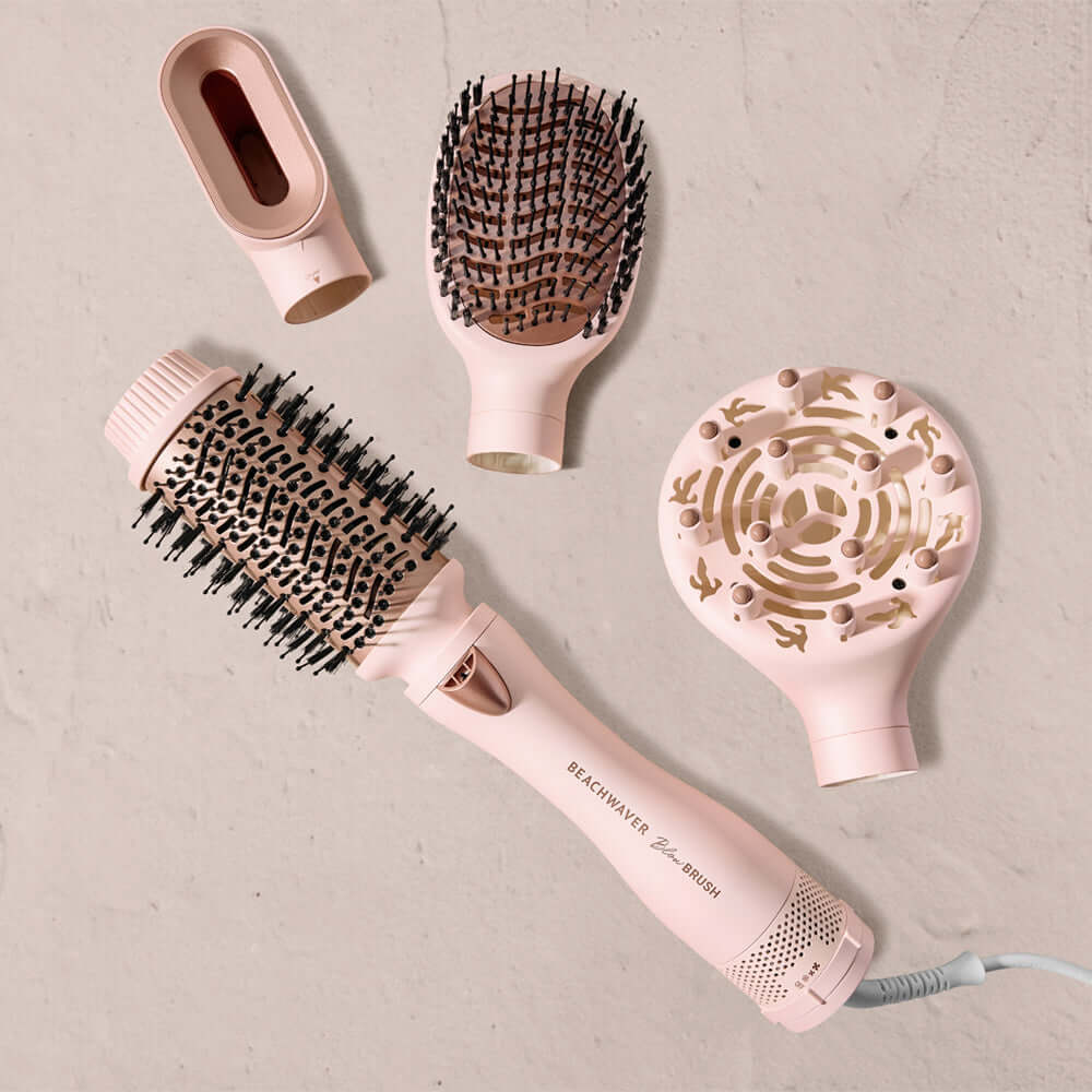 Cepillo de pelo iónico antifrizz Beachwaver, color oro rosa