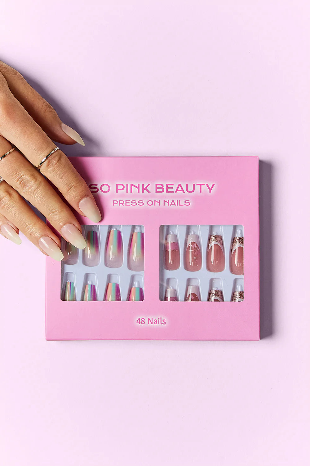Get Glam with SO PINK BEAUTY Press-On Nails - 2 Packs of Fabulousness! 💅💖
