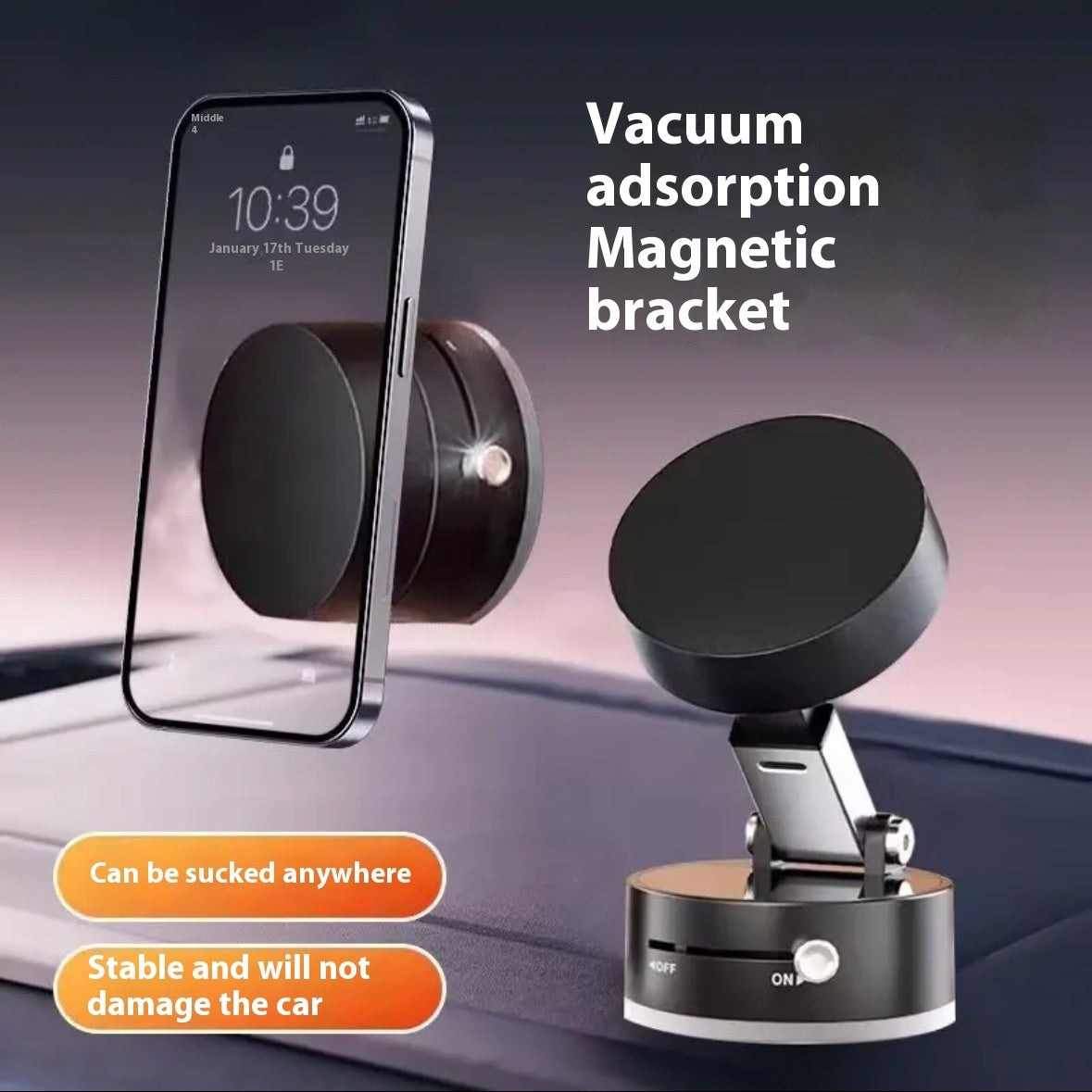 Vacuum Magnetic Suction Type Phone Bracket