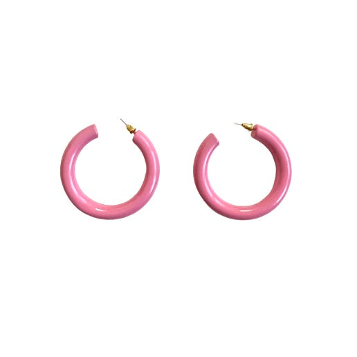The Color Hoop Resin Hoop Blush Blue Orange 2 Inch Diameter