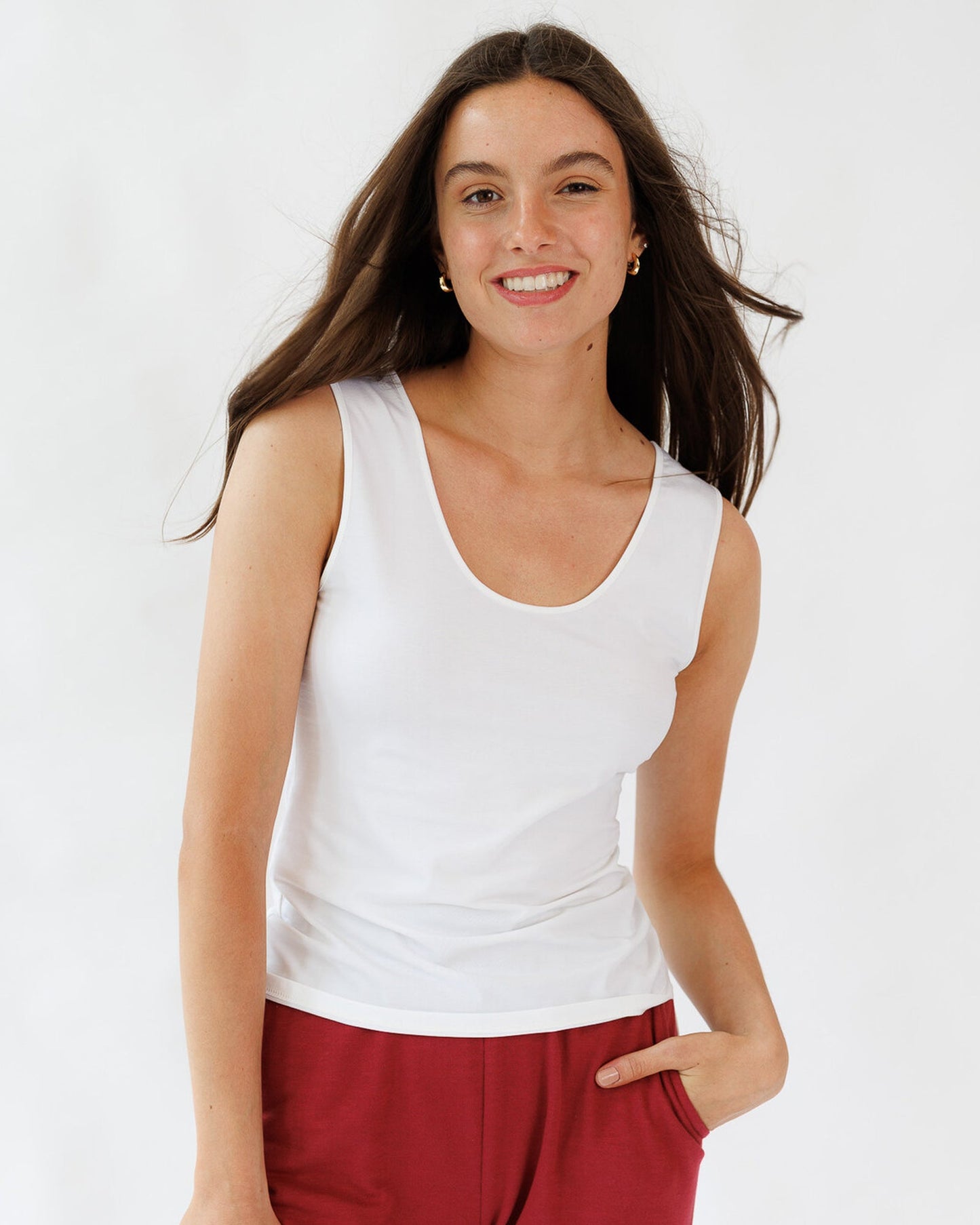 Reversible Tank Top With V Neck Or Scoop Neck Knit