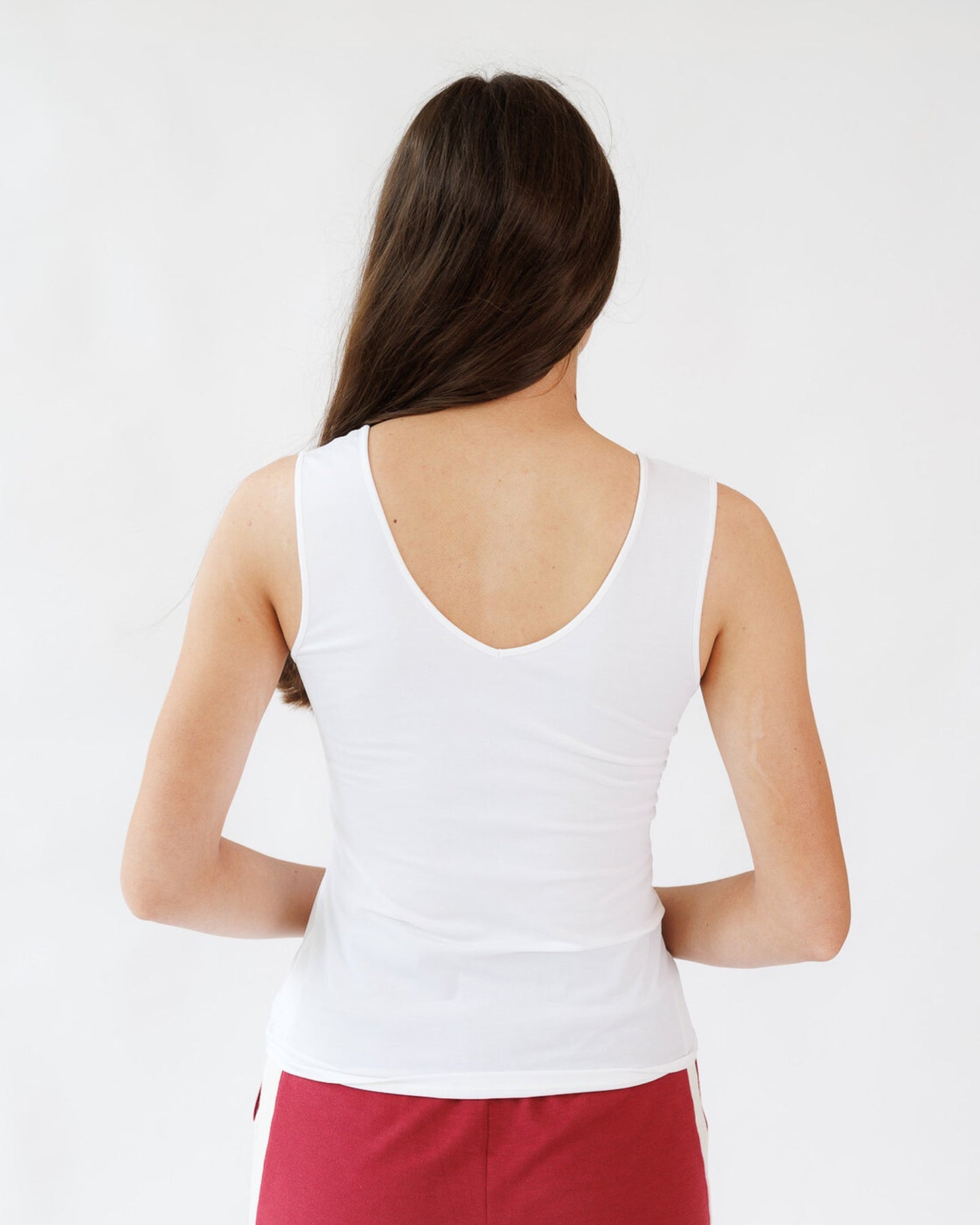 Reversible Tank Top With V Neck Or Scoop Neck Knit