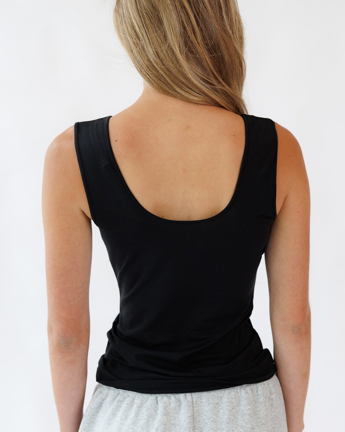 Reversible Tank Top With V Neck Or Scoop Neck Knit