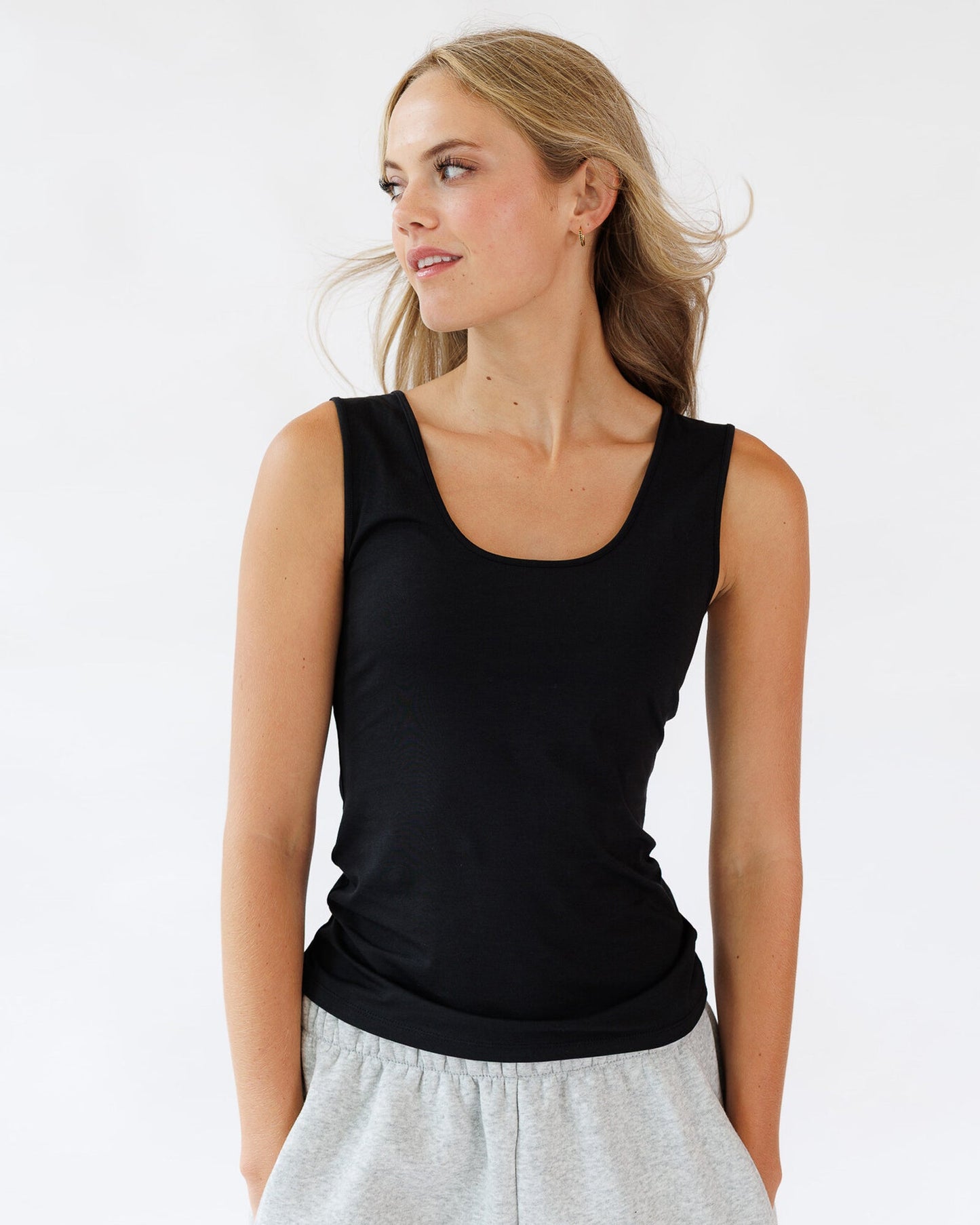 Reversible Tank Top With V Neck Or Scoop Neck Knit