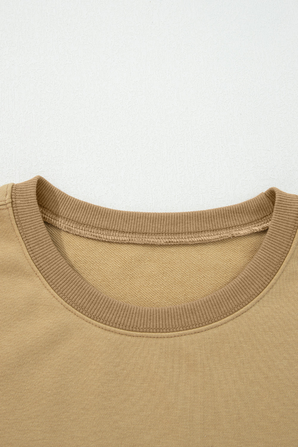 Rose Pink Star Patchwork Sweatshirt With Uneven Hem Design