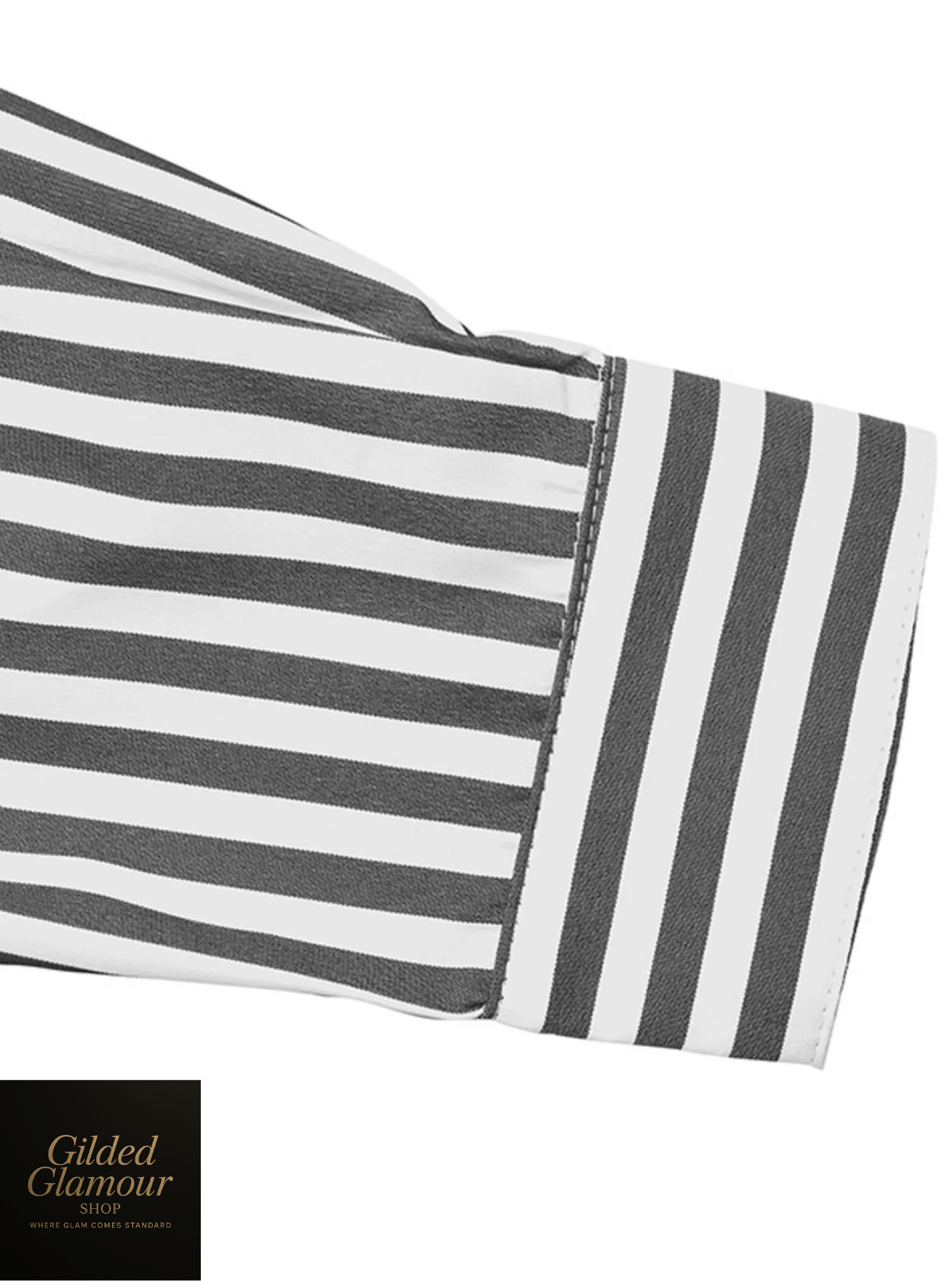 Camisa de botones extragrande a rayas