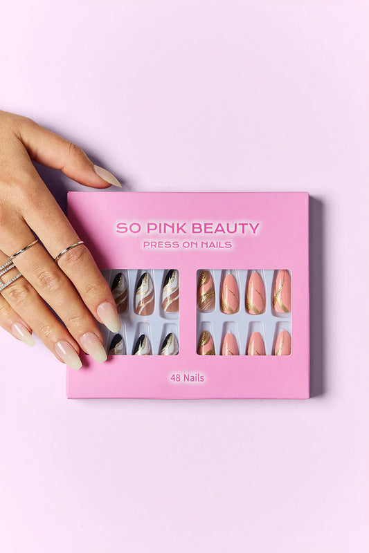 Get Glam with SO PINK BEAUTY Press-On Nails - 2 Packs of Fabulousness! 💅💖