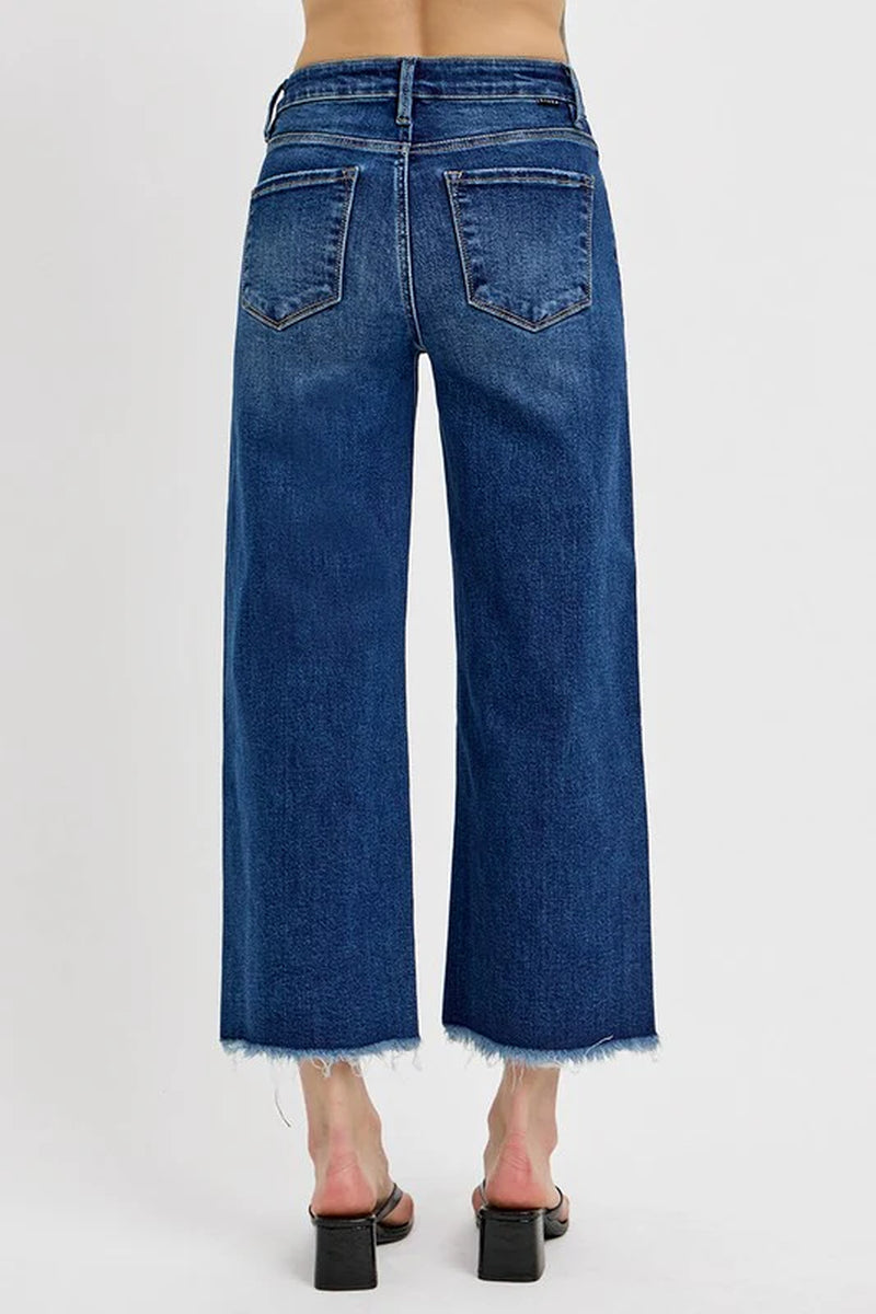 Elevate Your Style with RISEN's Raw Hem Wide Leg Buckle Jeans! 🌟👖 #FashionGoals #DenimLove