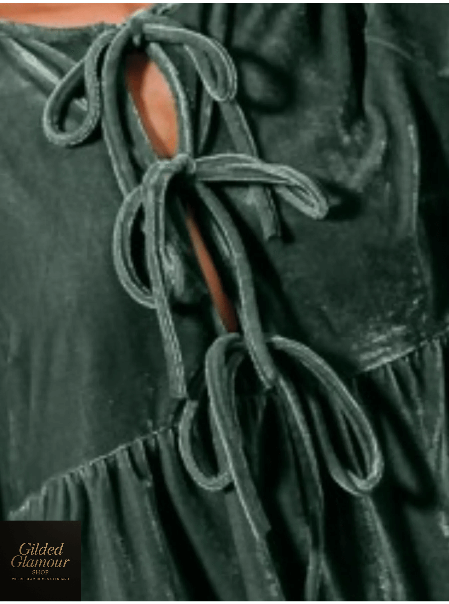 Blusa de terciopelo con lazo delantero SO ME