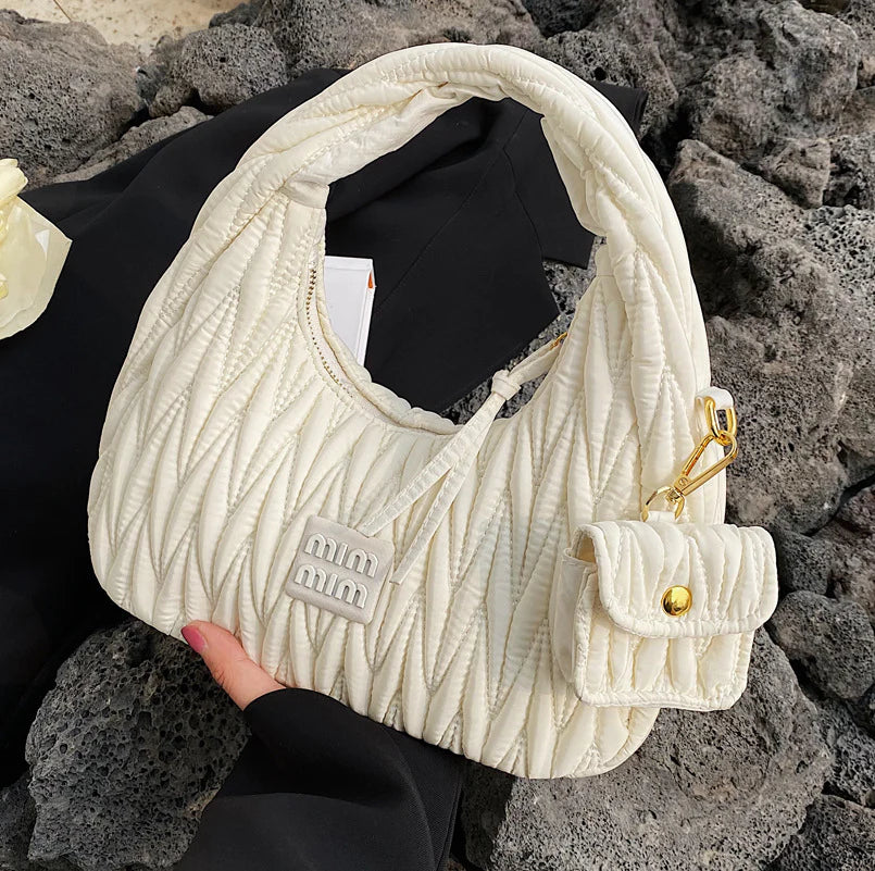 Elevate Your Style with Our New Luxury Nylon Hobo Bag & Coin Purse! Perfect for Any Evening Out! ✨👜 #Fashion #Luxury #Style2023