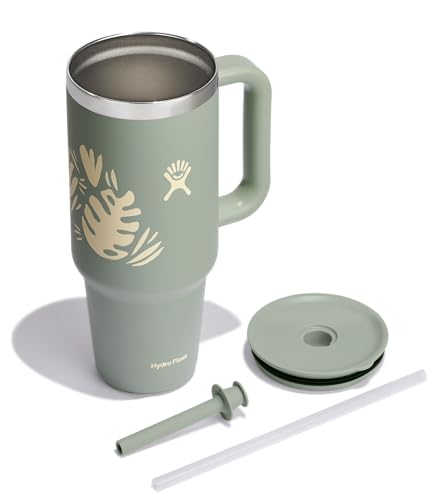 Hydro Flask 40 Oz Travel Tumbler with Handle, Lid and Straw - Insulated Stainless Steel in Trillium
