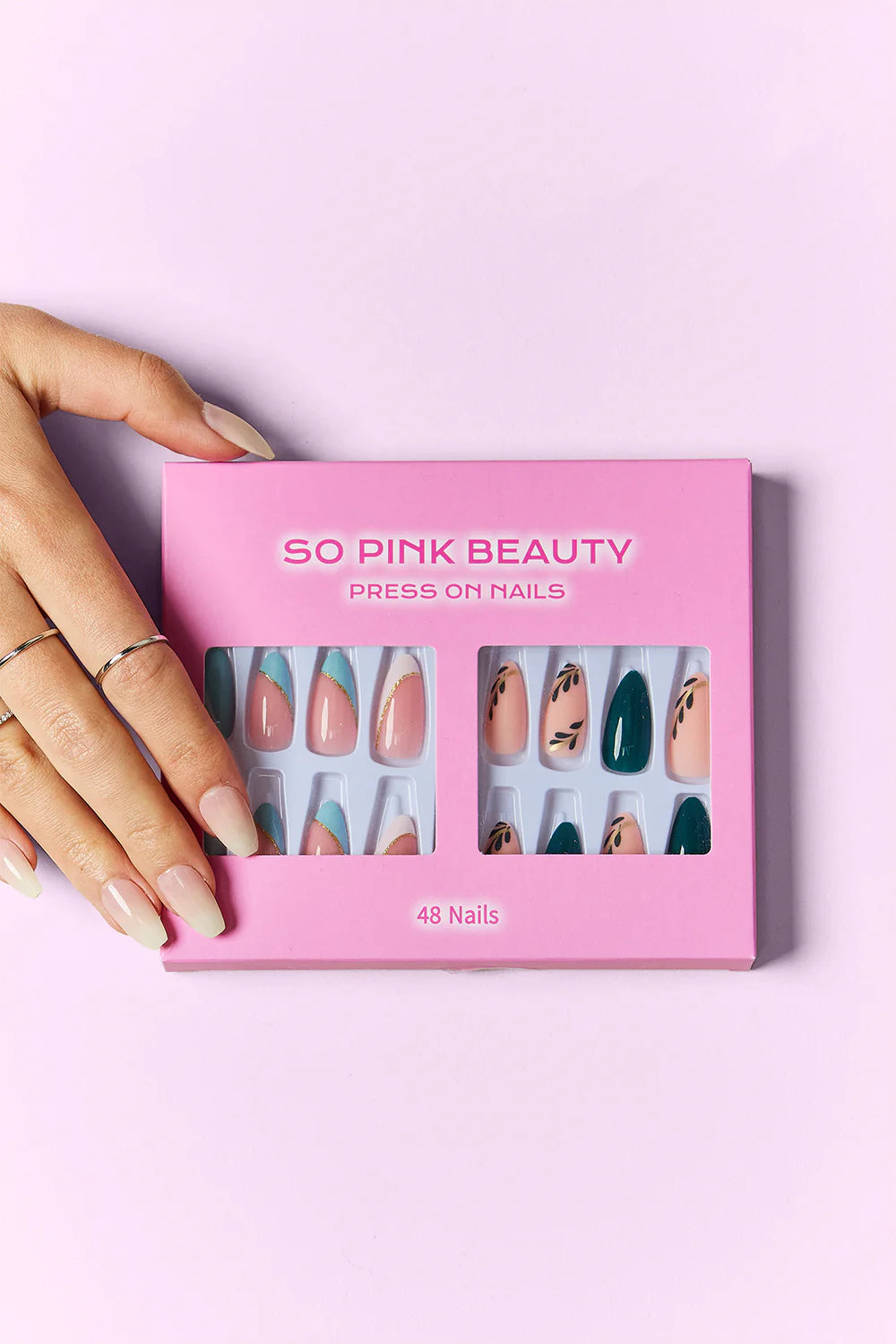 Get Glam with SO PINK BEAUTY Press-On Nails - 2 Packs of Fabulousness! 💅💖
