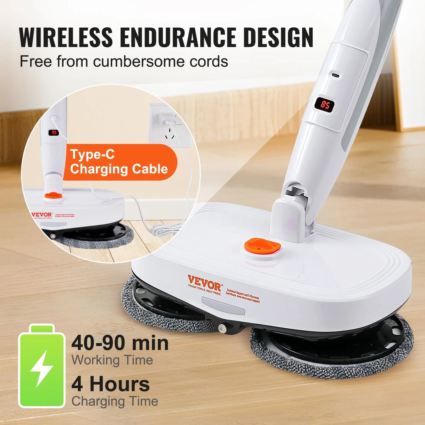 Say goodbye to dirt and hello to shine! ✨ Check out the VEVOR Cordless Electric Mop - your new cleaning superhero! 💪🧼 With a powerful battery for 40 mins of cleaning, LED headlight, and dual mop heads, it's perfect for hardwood and tile floors! 🏠💖 Plus, it comes with 8 microfiber pads for that extra sparkle! #CleaningMadeEasy #HomeEssentials