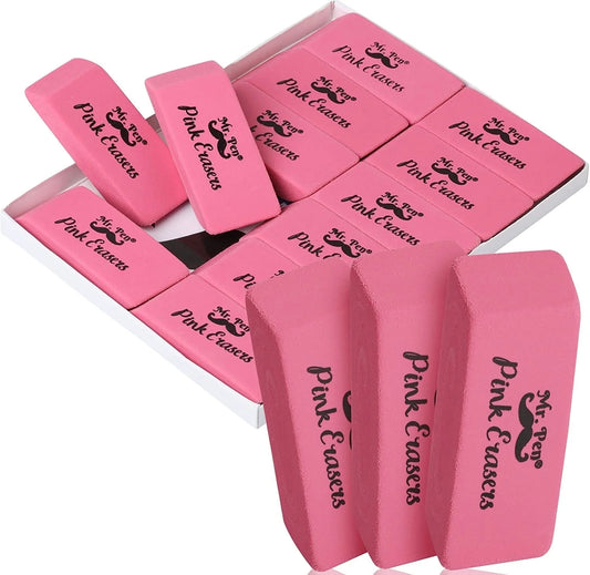 Erase Your Mistakes in Style with Mr. Pen's Pink Party: 12 Fun and Functional Erasers!
