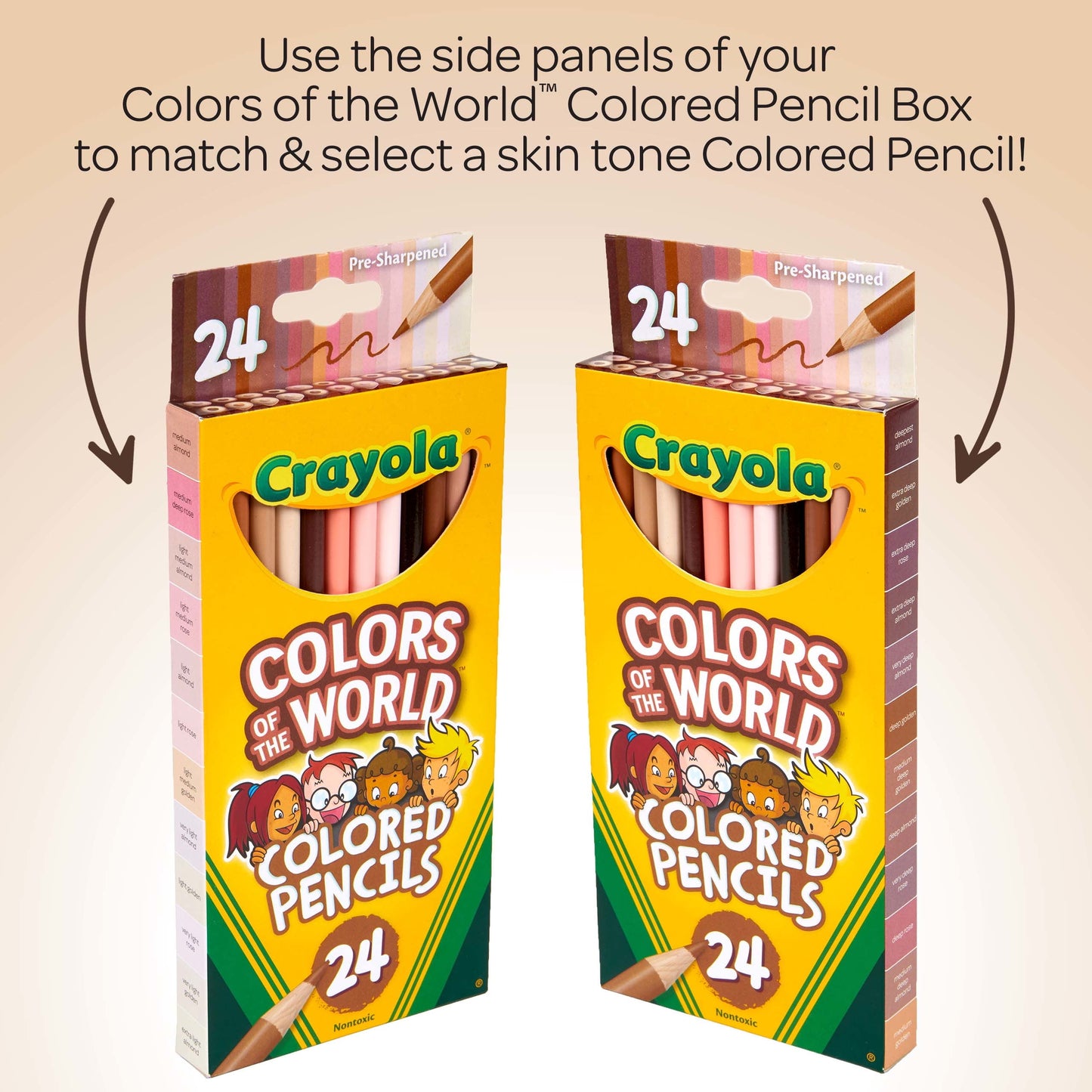 Crayola's Rainbow of Humanity Pencil Party Pack: 24 Shades for Tiny Artists and Teacher Survival Kits! 🌈✏️