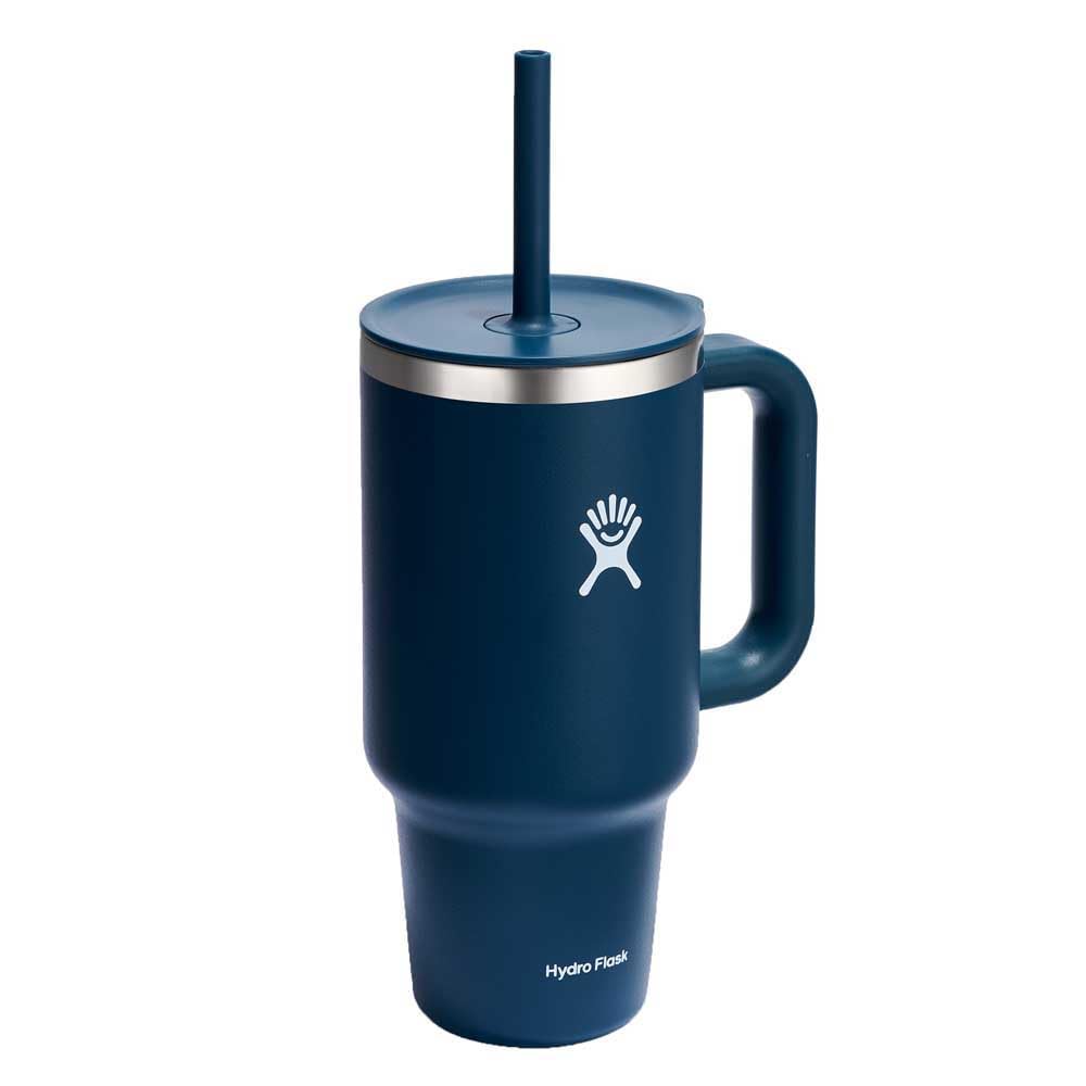 Hydro Flask 40 Oz Travel Tumbler with Handle, Lid and Straw - Insulated Stainless Steel in Trillium