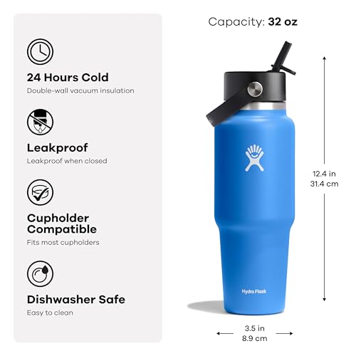 Hydro Flask 32 Oz Wide Flex Straw Travel Bottle Trillium