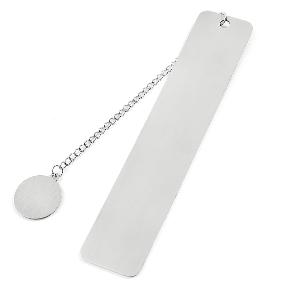 Stainless Steel Acotar Bookmark with Tassel, Acotar Inspirational Creative Moon Mountains Text Book Marks for Reading Women Men Collection, Books Accessories (Silver 1 Side Style 1)
