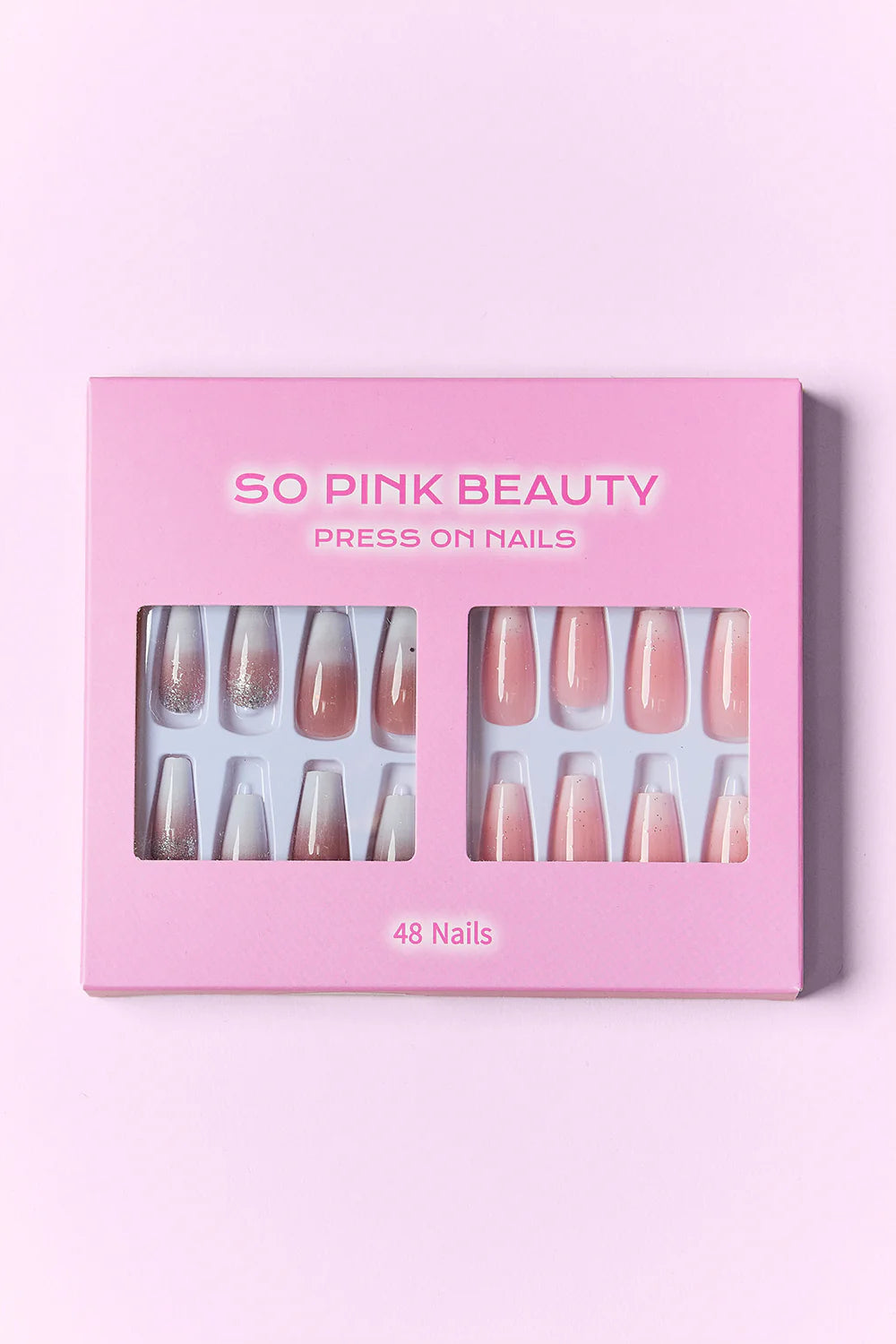 Get Glam with SO PINK BEAUTY Press-On Nails - 2 Packs of Fabulousness! 💅💖