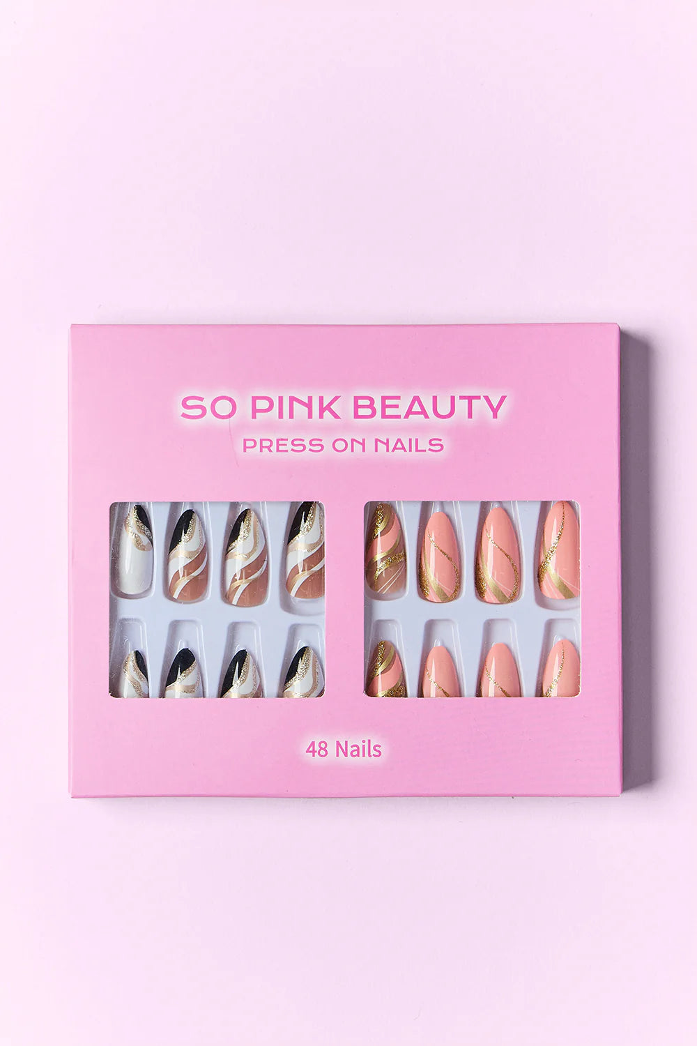 Get Glam with SO PINK BEAUTY Press-On Nails - 2 Packs of Fabulousness! 💅💖