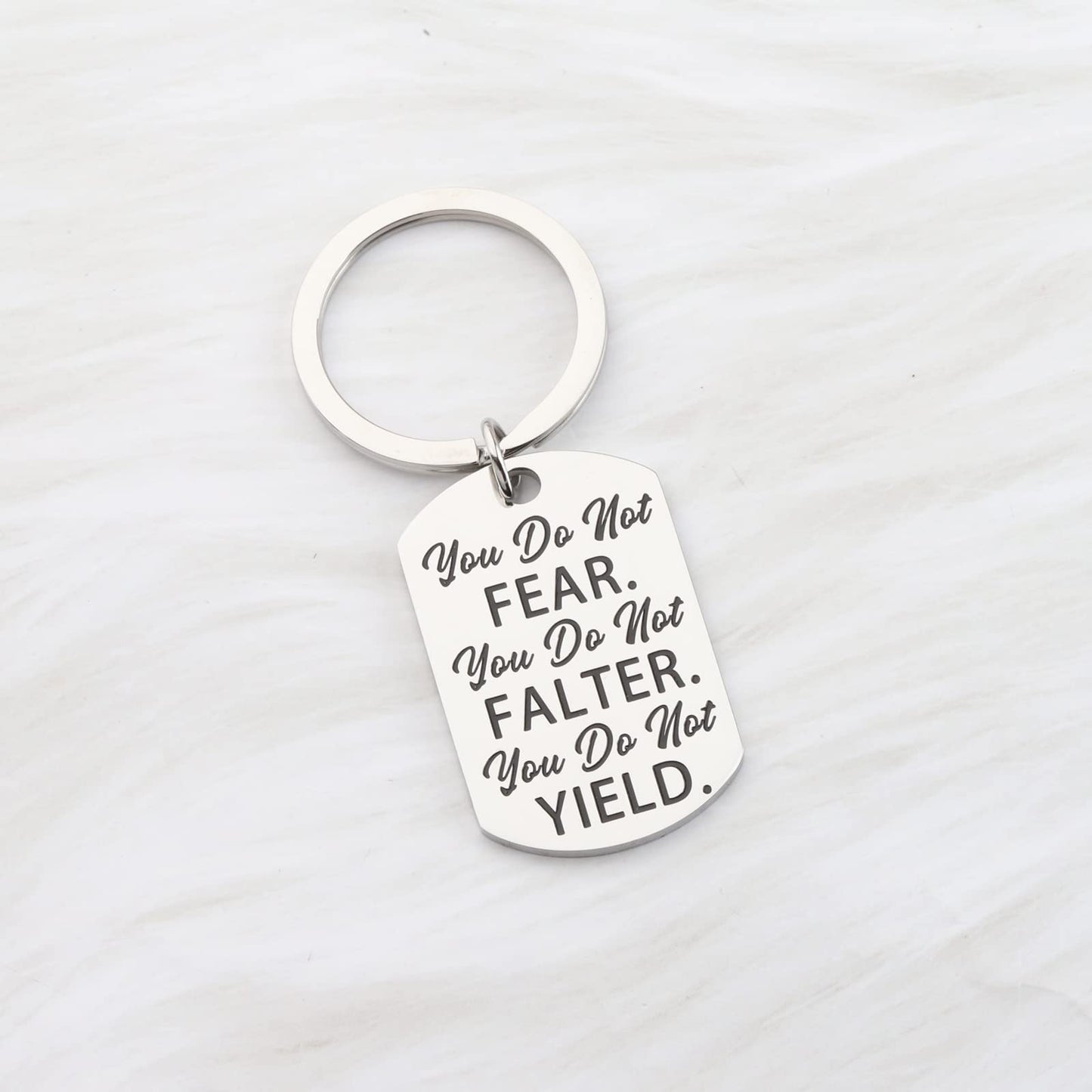 OKEYCH You Do Not Yield Keychain Book Lover Jewelry Bookish Gift (You Do Not Yield Keychain)