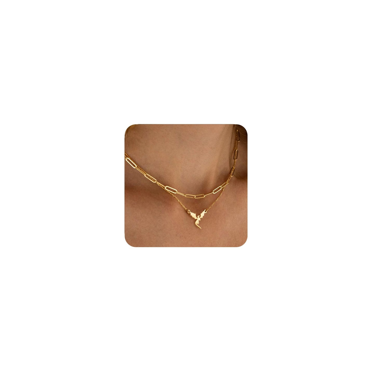 Gold/Silver Plated Necklace for Women, Dragon, Horse, Dachshund, Cat, Turtle Necklaces for Womens Dainty Simple Jewelry Gifts