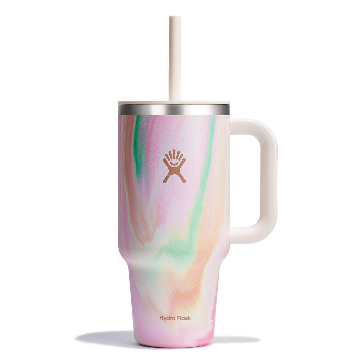 Hydro Flask 40 Oz Travel Tumbler with Handle, Lid and Straw - Insulated Stainless Steel in Trillium