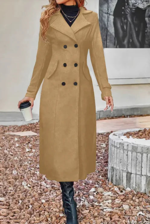 Double Breasted Coat For Women Street Hipster Style
