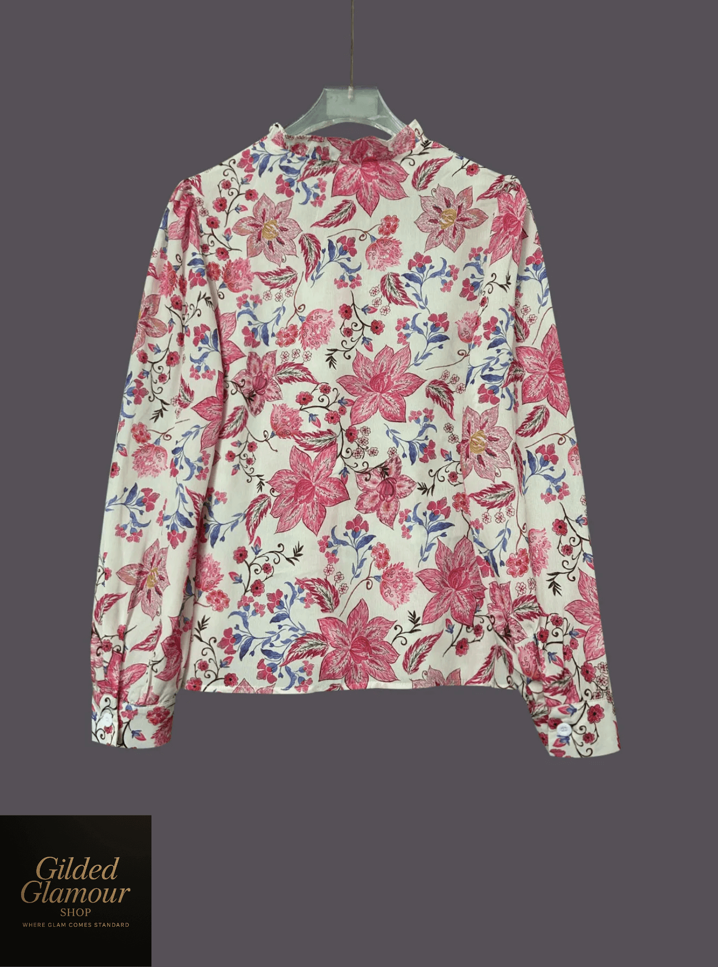 Floral Print Button Up Shirt For Work And Weekend Wear