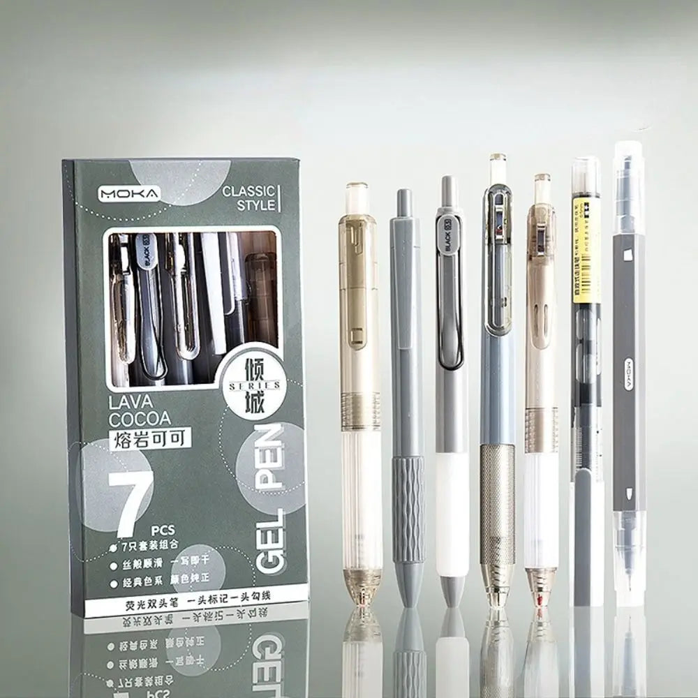 7Pcs/Set Kawaii Pens Quick-Drying Ink Pen School Supplies Ballpoint Pen Back to School Stationery