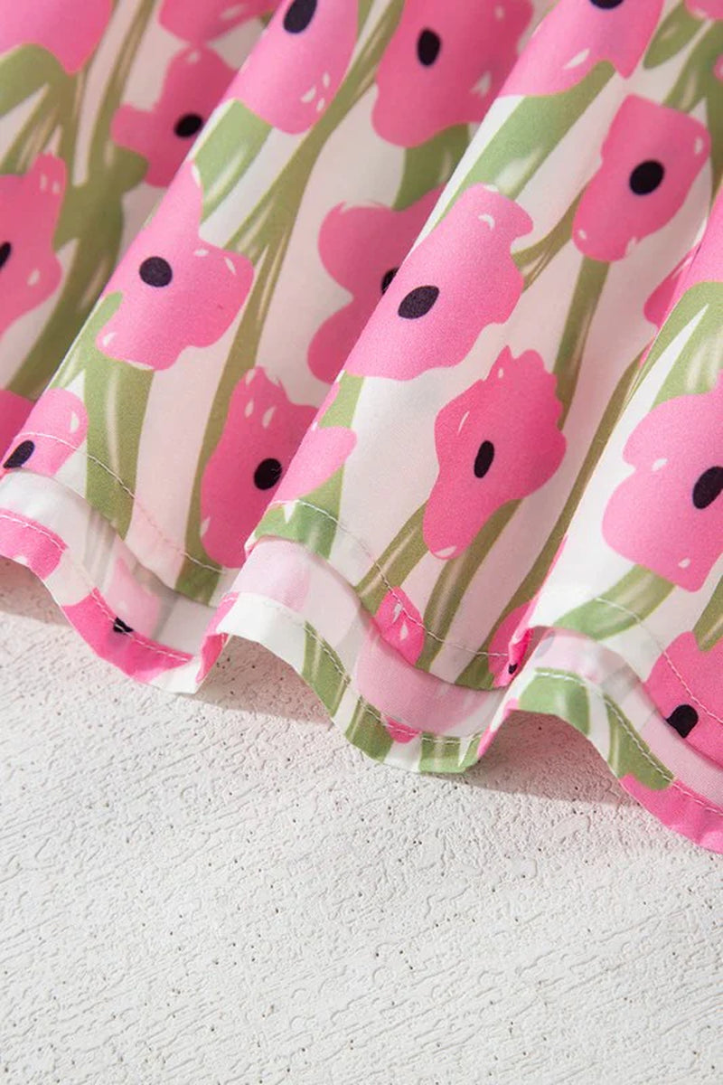 Get ready to bloom in our stunning Pink Floral Maxi Dress with Ruffled Straps! 🌸✨ Perfect for any occasion! #FashionGoals #MaxiDressMagic