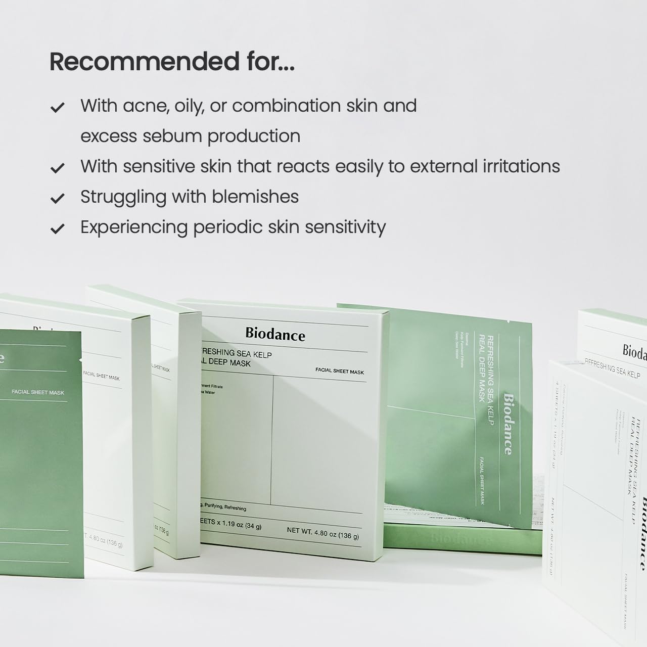 BIODANCE Bio-Collagen Real Deep Mask, Hydrating Overnight Hydrogel Mask, Pore Minimizing, Elasticity Improvement, 34g x4ea