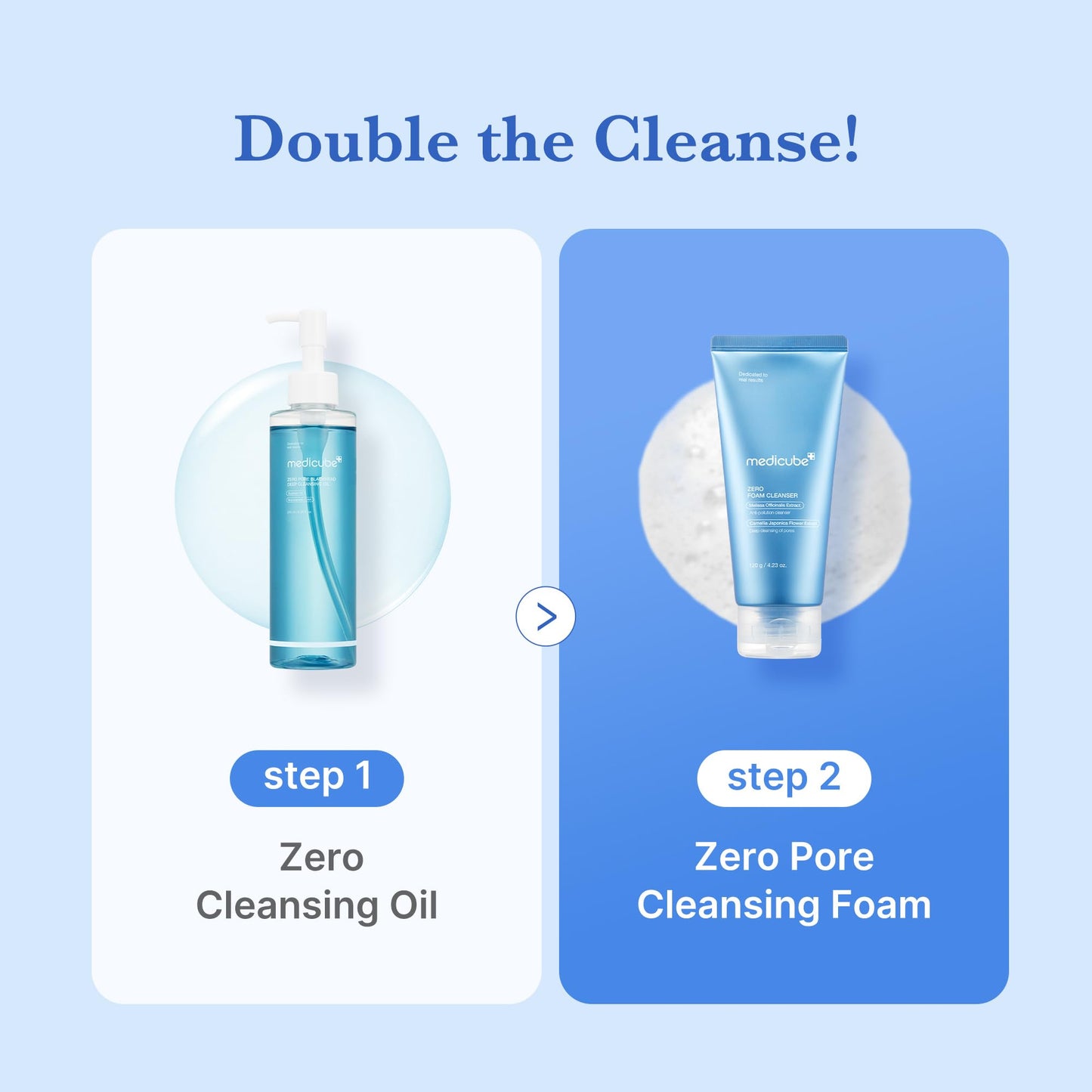 medicube Zero Pore Clear Blue Capsule Facial Deep Cleanser for Skin Texture, Blackhead & Pore Care | AHA, BHA & PHA for Double Cleansing, Daily Gentle Face Wash, Korean Skincare | 120g / 4.23 oz