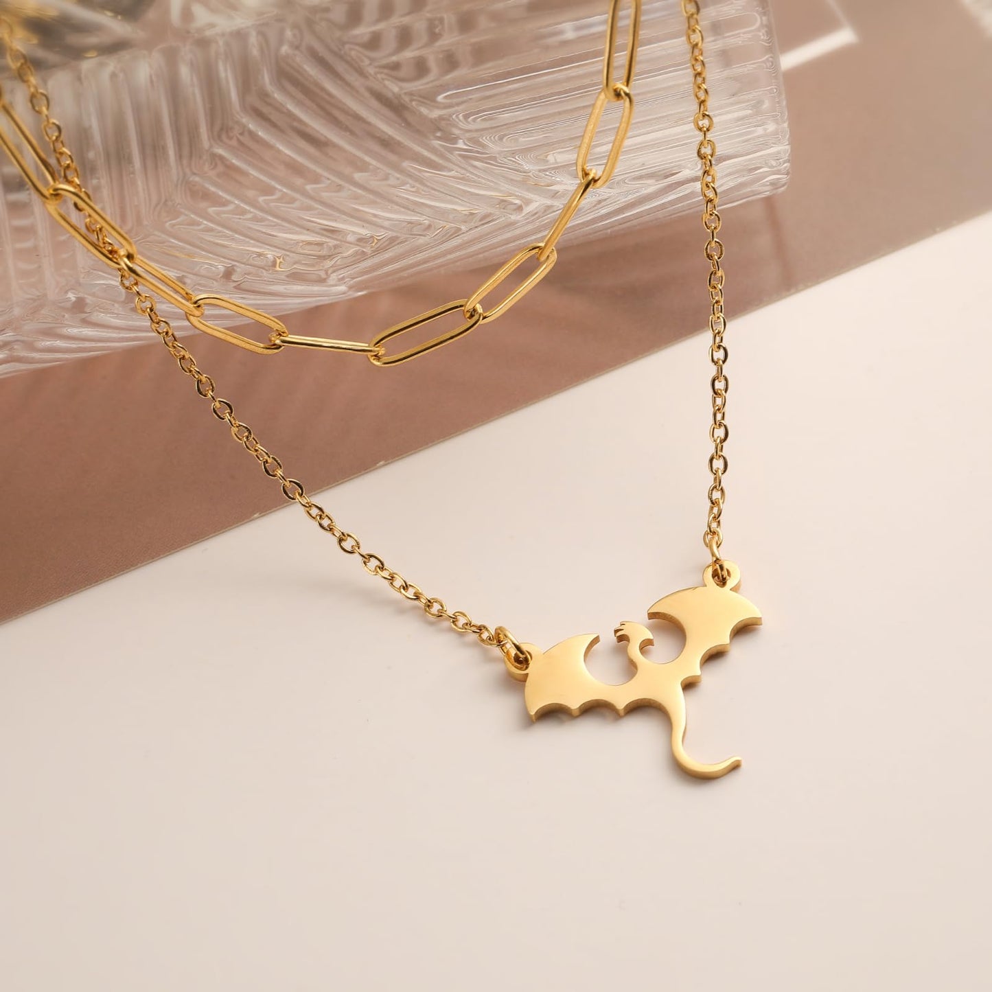 Gold/Silver Plated Necklace for Women, Dragon, Horse, Dachshund, Cat, Turtle Necklaces for Womens Dainty Simple Jewelry Gifts