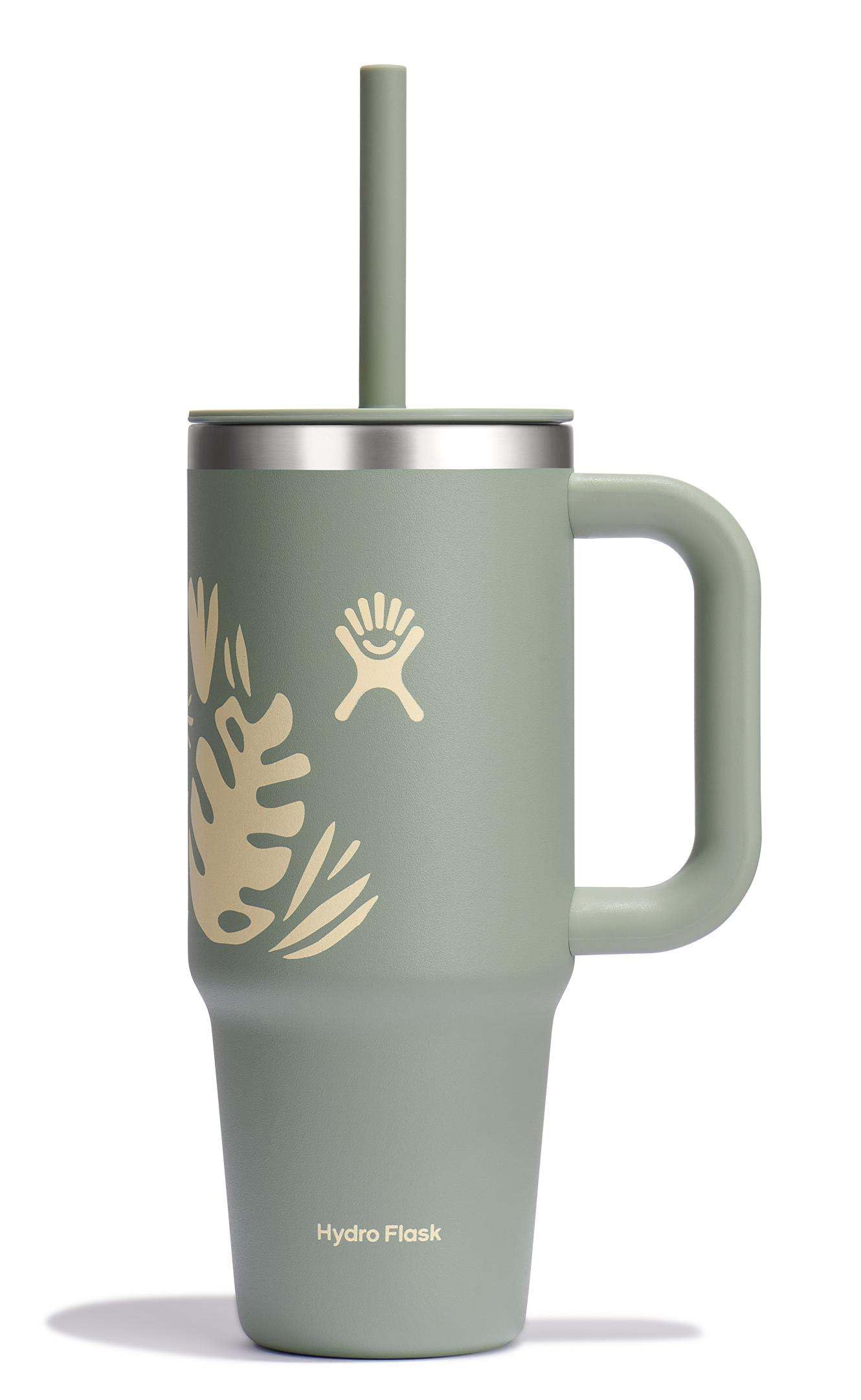 Hydro Flask 40 Oz Travel Tumbler with Handle, Lid and Straw - Insulated Stainless Steel in Trillium