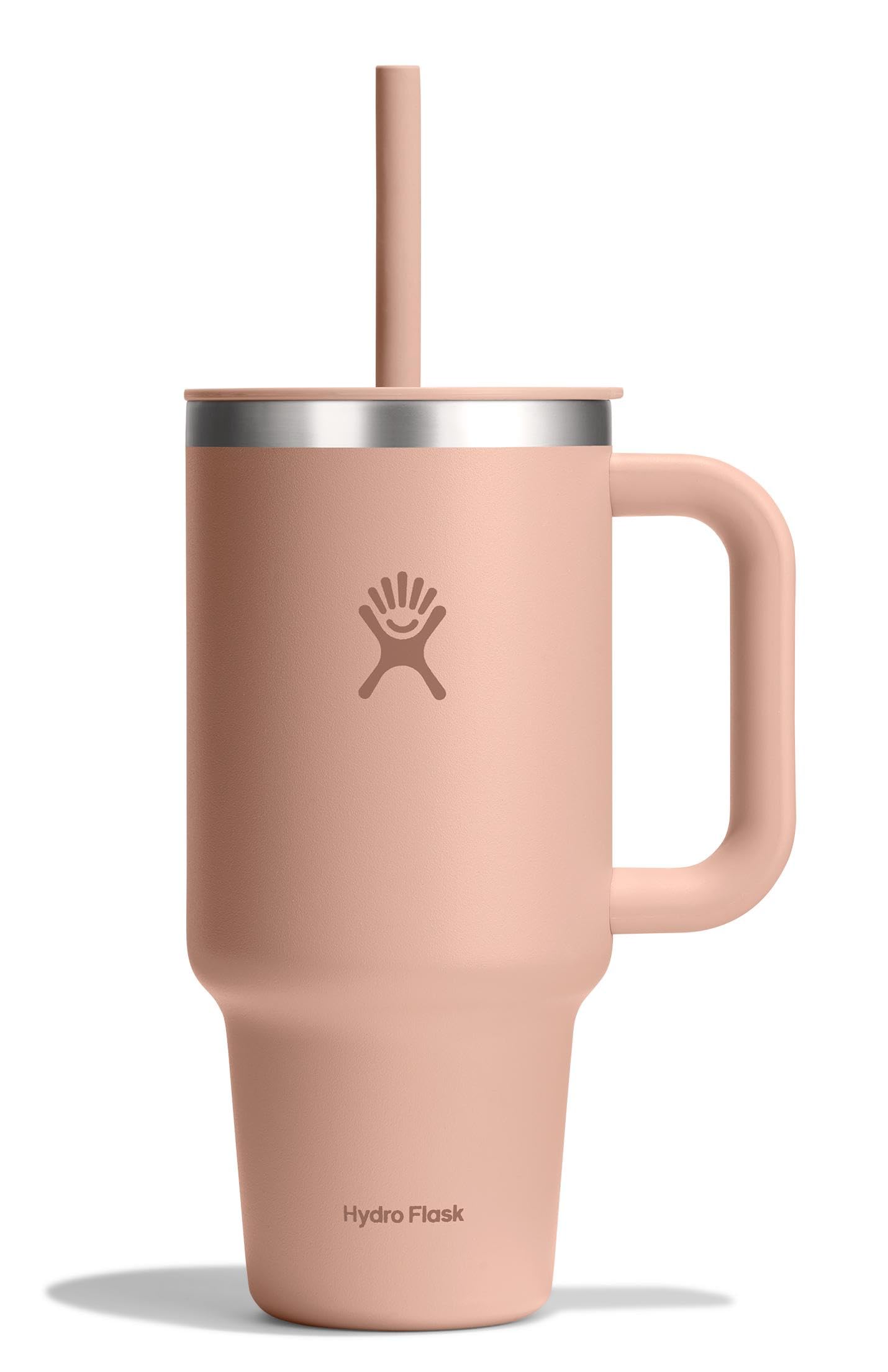 Hydro Flask 40 Oz Travel Tumbler with Handle, Lid and Straw - Insulated Stainless Steel in Trillium