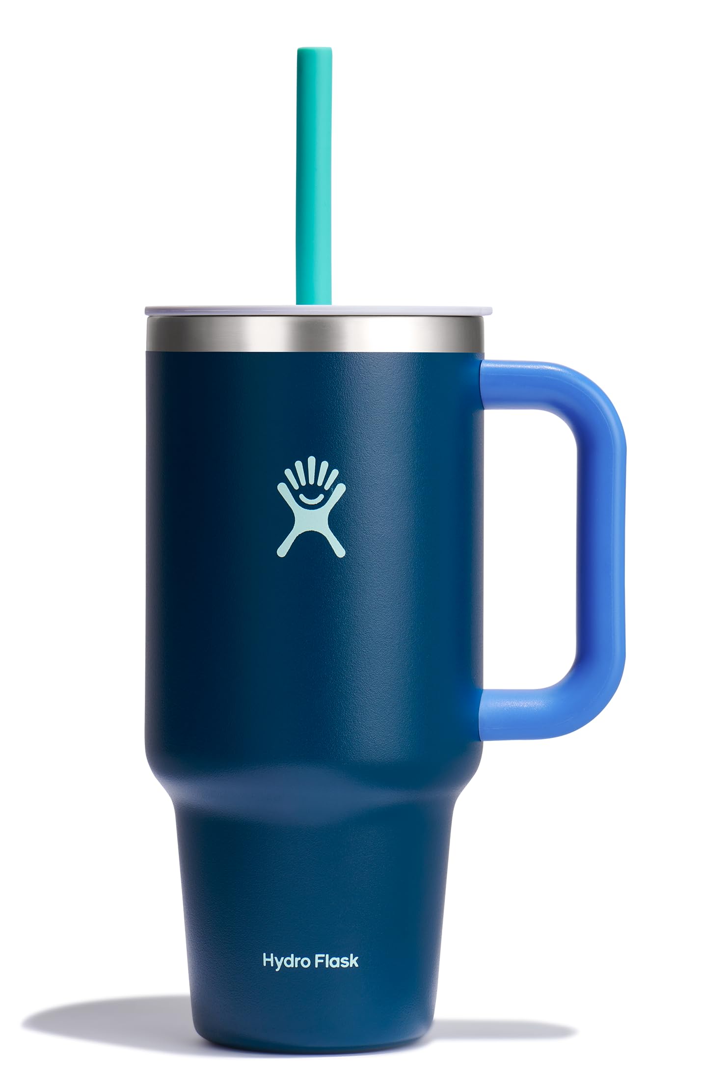 Hydro Flask 40 Oz Travel Tumbler with Handle, Lid and Straw - Insulated Stainless Steel in Trillium