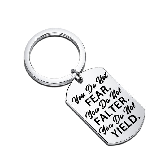 OKEYCH You Do Not Yield Keychain Book Lover Jewelry Bookish Gift (You Do Not Yield Keychain)
