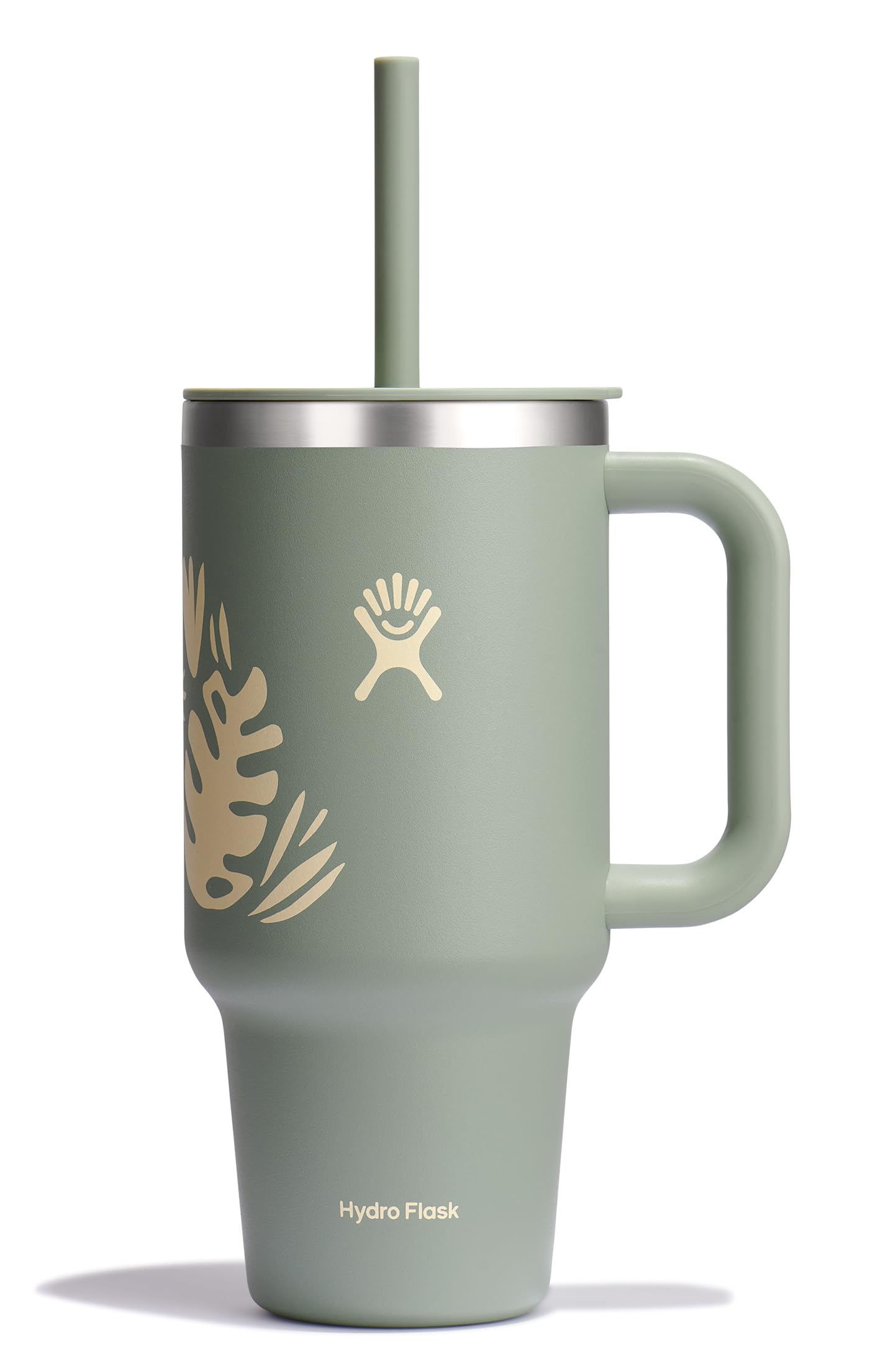 Hydro Flask 40 Oz Travel Tumbler with Handle, Lid and Straw - Insulated Stainless Steel in Trillium