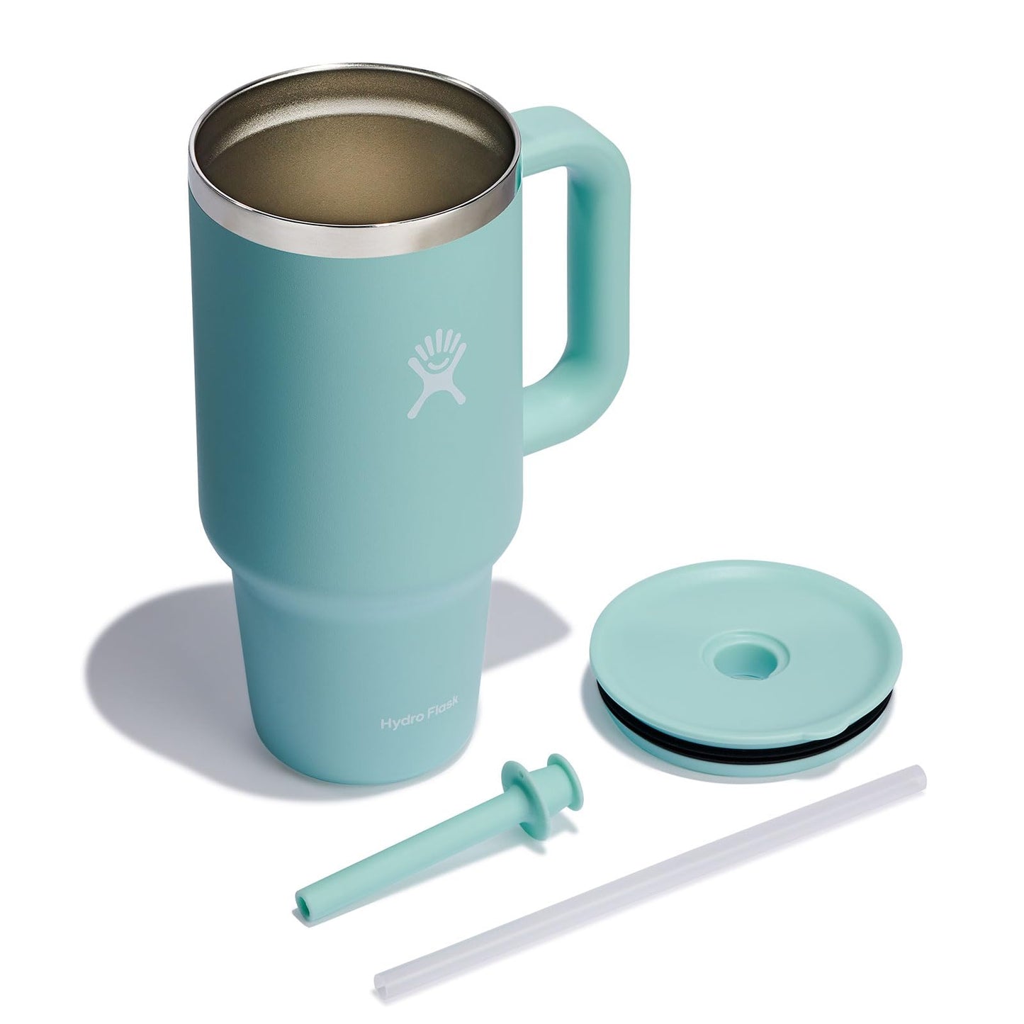 Hydro Flask 40 Oz Travel Tumbler with Handle, Lid and Straw - Insulated Stainless Steel in Trillium