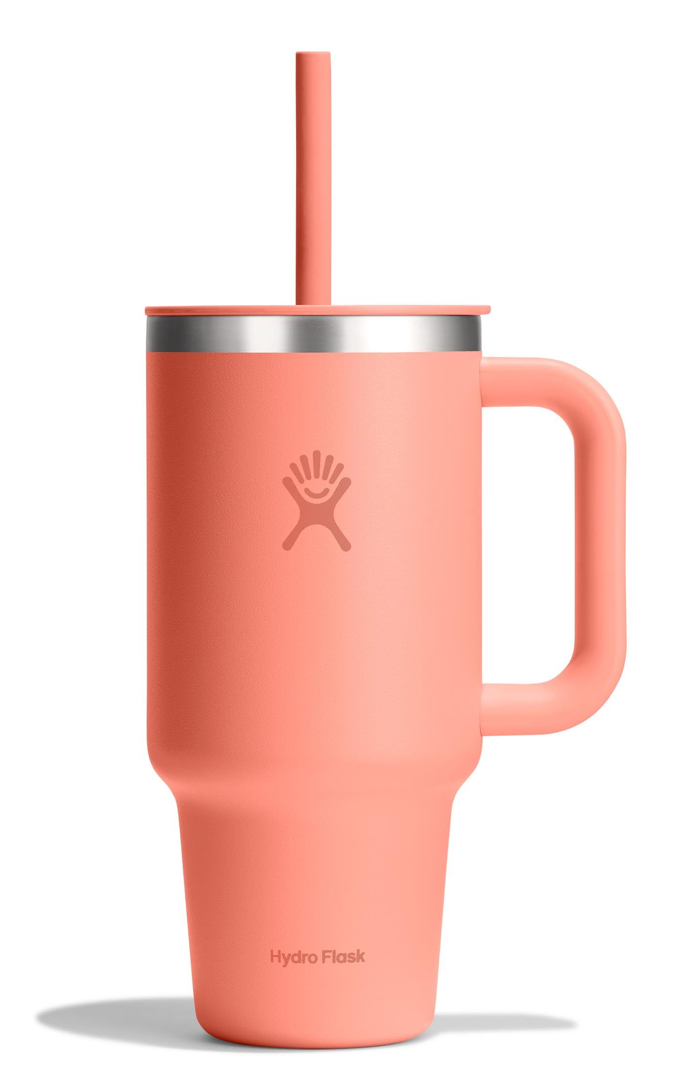 Hydro Flask 40 Oz Travel Tumbler with Handle, Lid and Straw - Insulated Stainless Steel in Trillium
