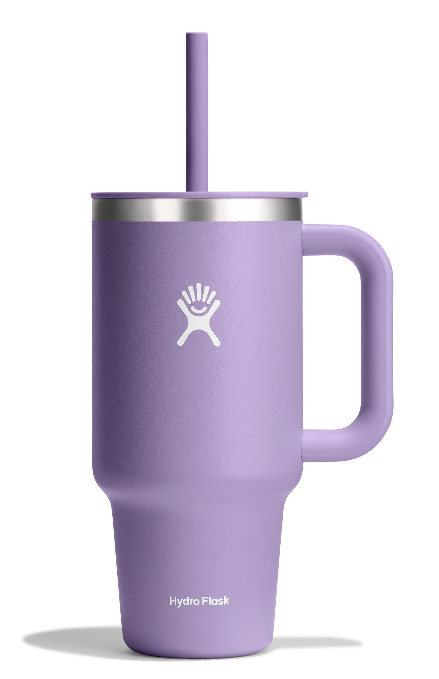 Hydro Flask 40 Oz Travel Tumbler with Handle, Lid and Straw - Insulated Stainless Steel in Trillium