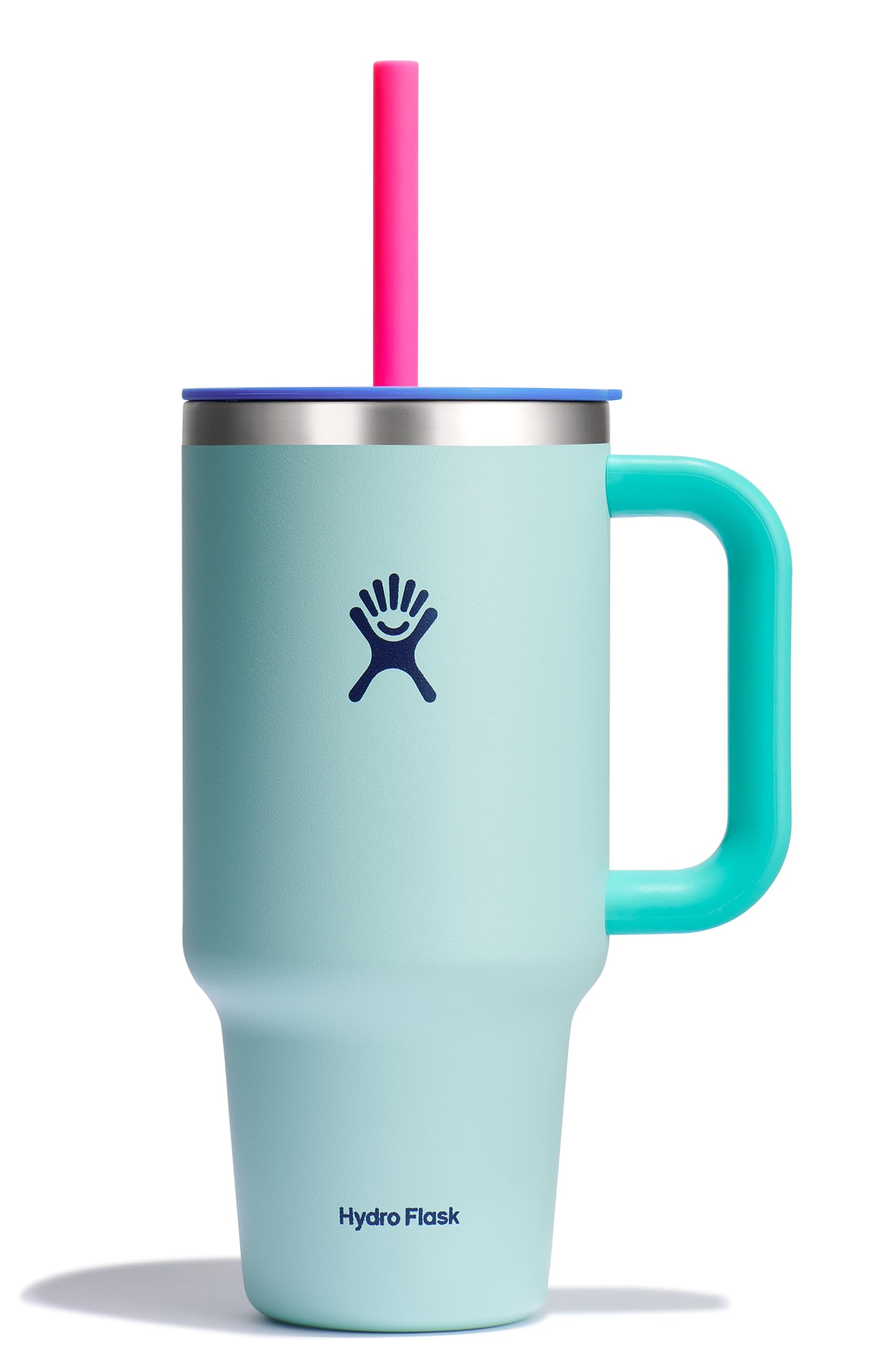 Hydro Flask 40 Oz Travel Tumbler with Handle, Lid and Straw - Insulated Stainless Steel in Trillium